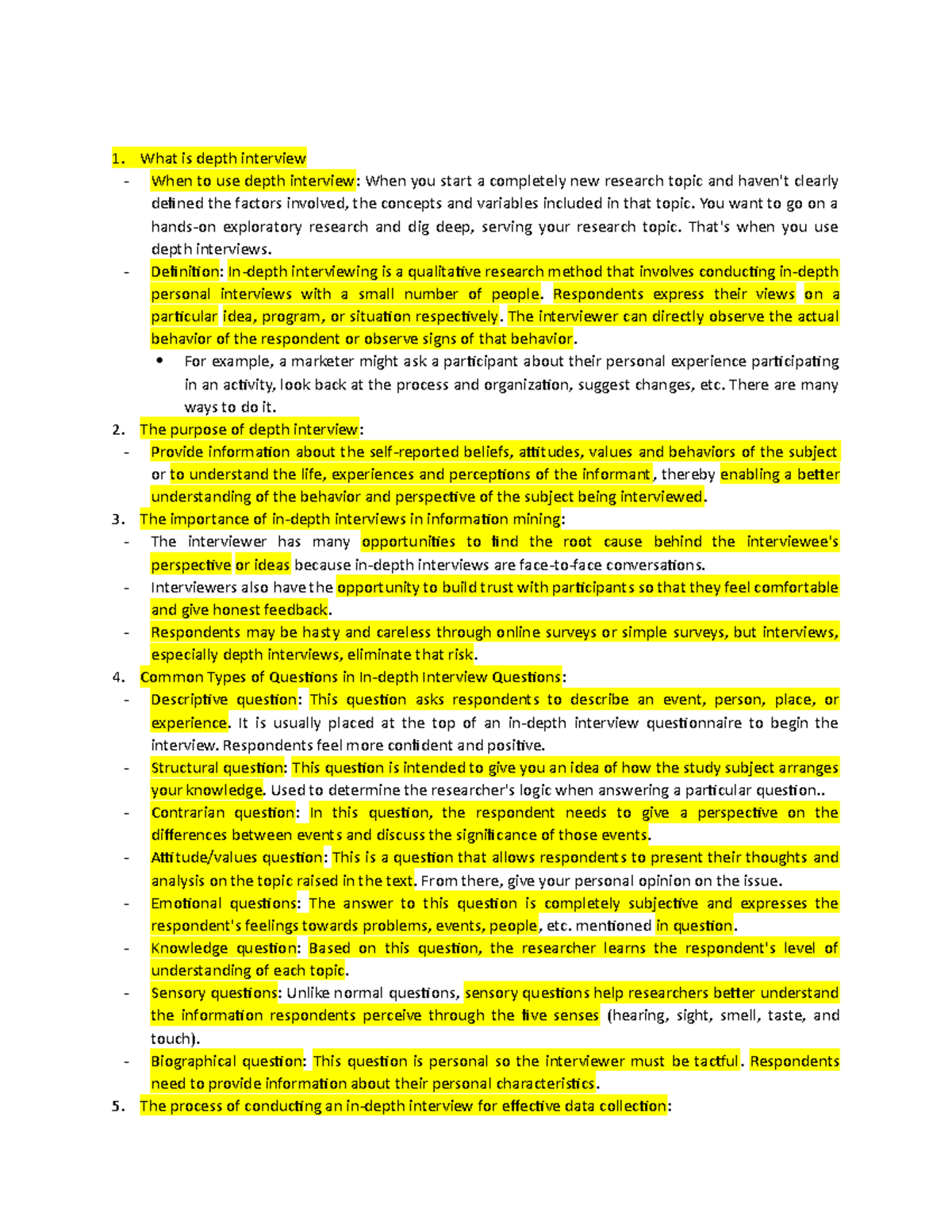 A depth interview - What is depth interview When to use depth interview ...