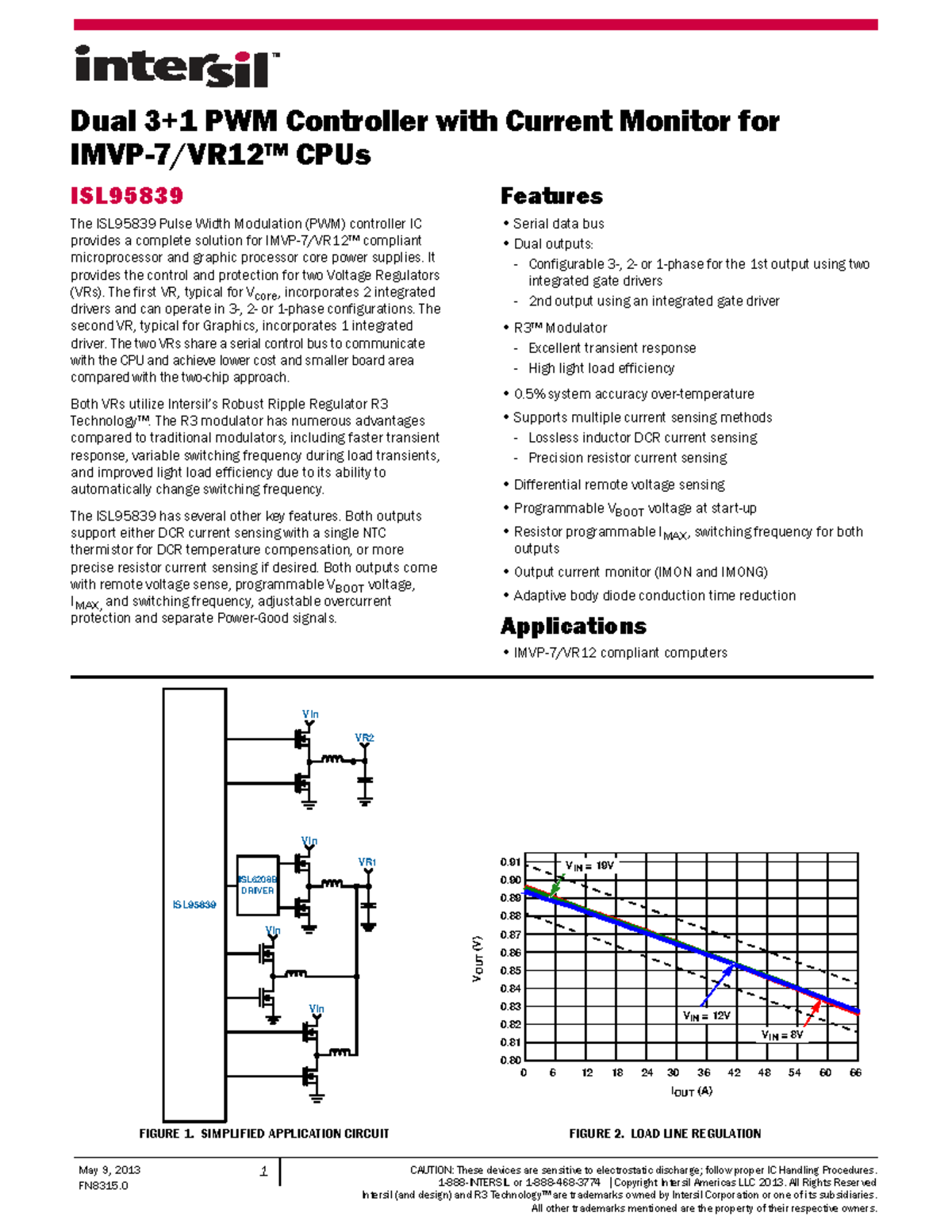 ISL95839 - ebook - 1 Dual 3+1 PWM Controller with Current Monitor for ...