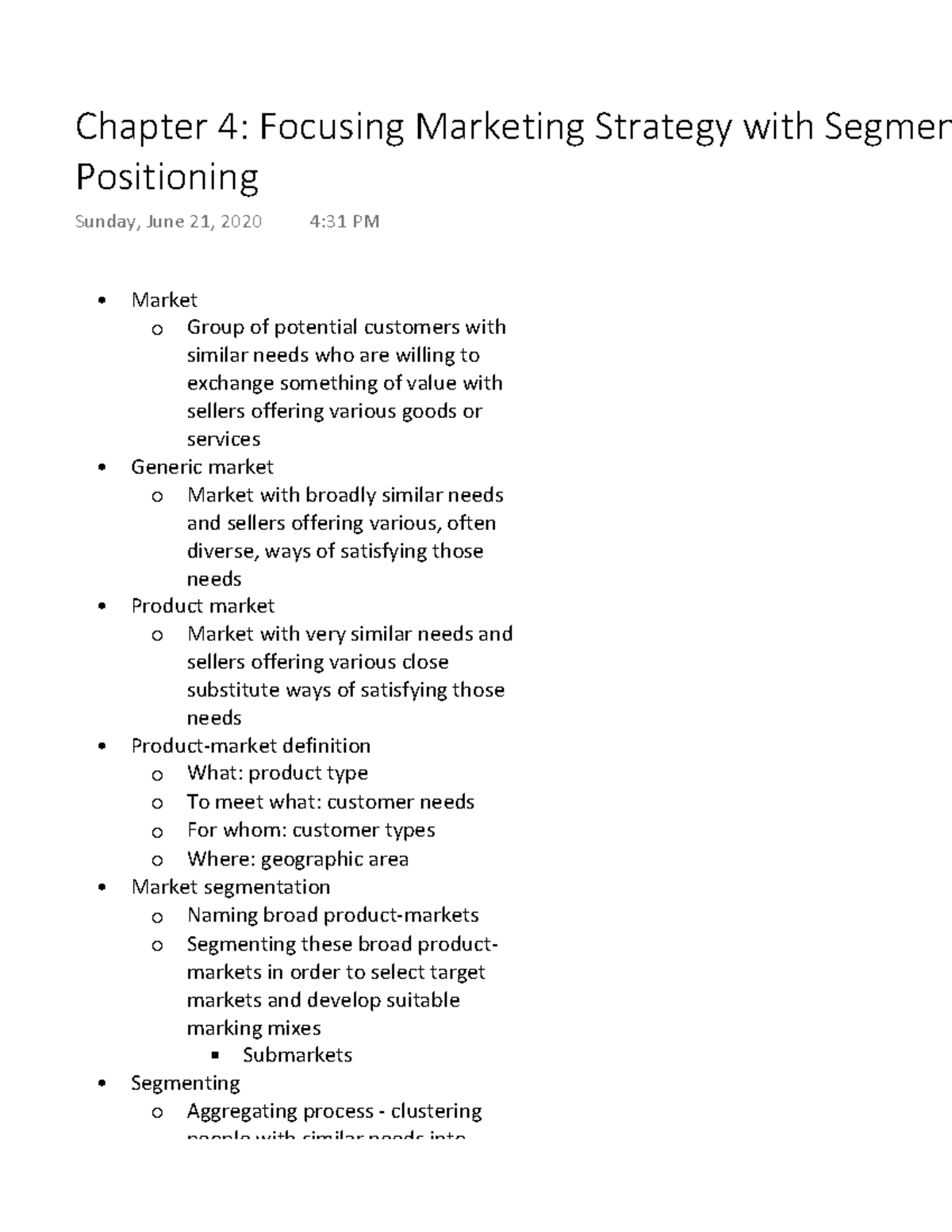 Chapter 4: Marketing Strategy with Segmentation & Positioning Insights ...