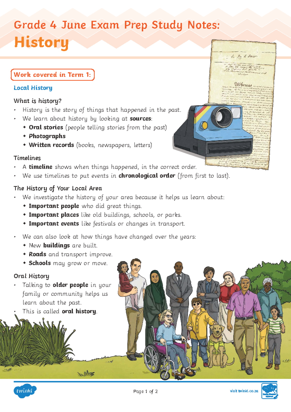 Grade 4 June Exam Prep Study Notes: Local History Insights - Studocu