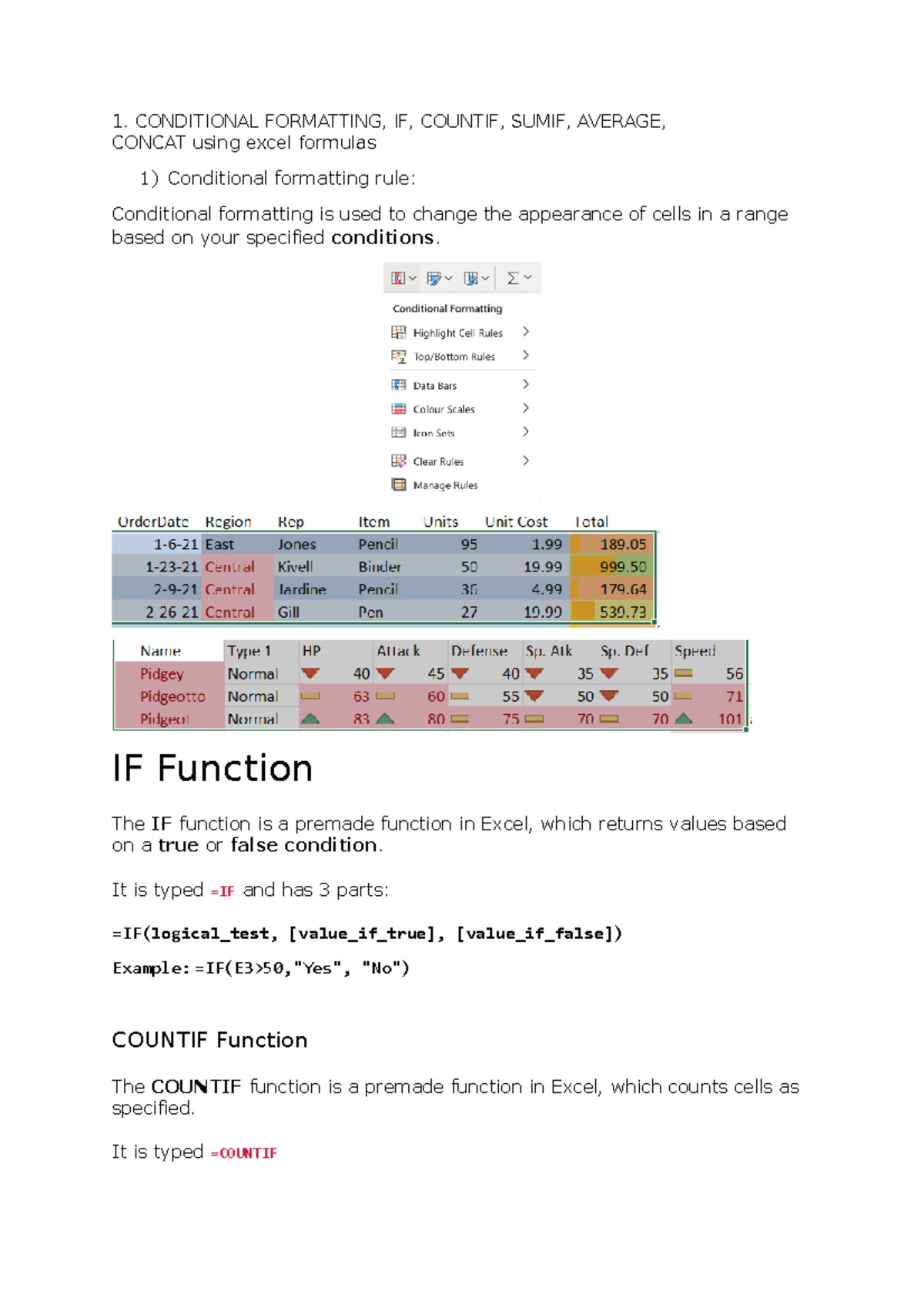 Excel Lab Manual: Functions & Formulas Guide for Course XYZ101 - Studocu