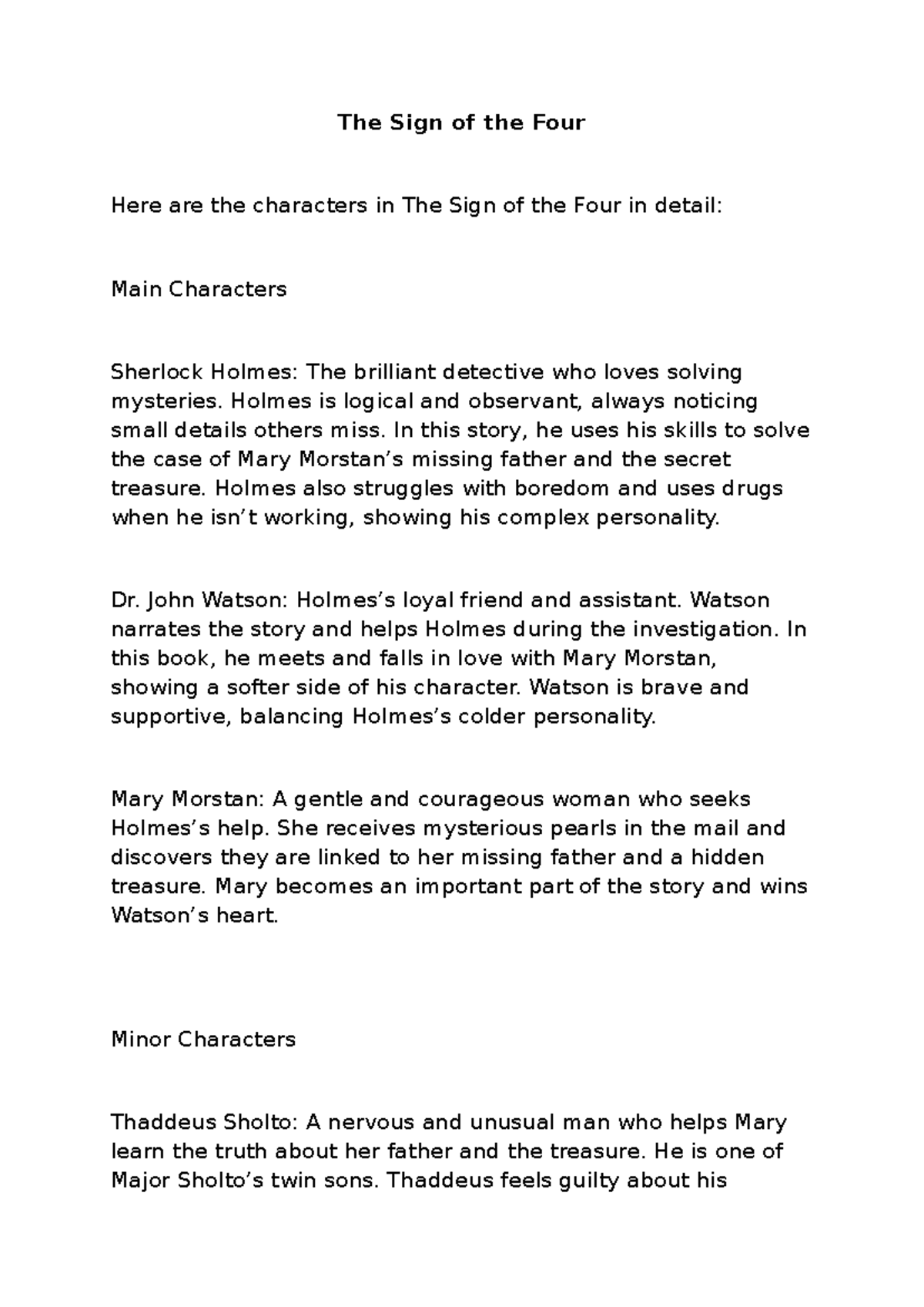 the-sign-of-the-four-character-analysis-and-themes-overview-studocu