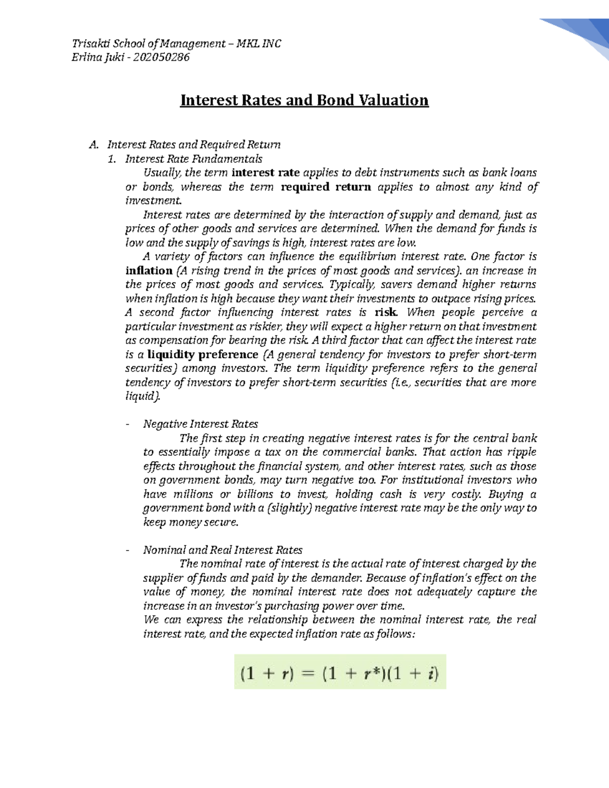 Chapter 6 Summary: Interest Rates & Bond Valuation in Principles of ...
