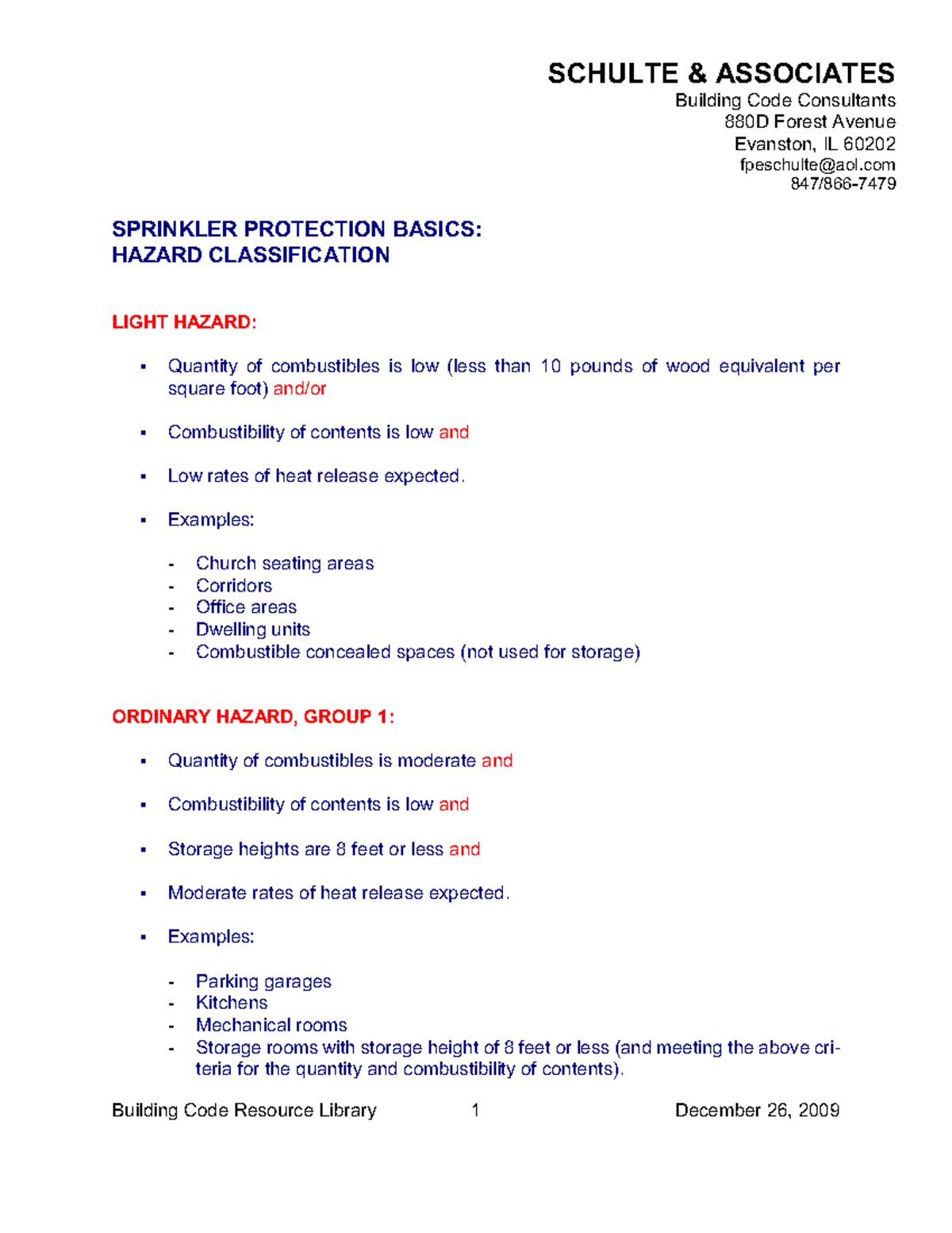 Hazard Classification in Fire Protection Systems (2019) Guide - Studocu