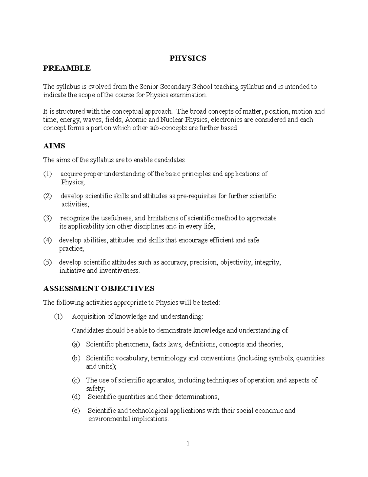 PHYSICS 101: Comprehensive Syllabus Overview and Assessment Guide - Studocu