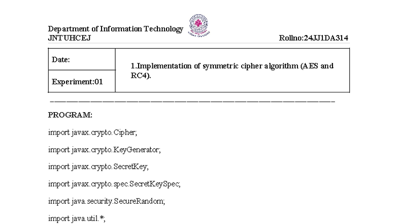 Information Security LAB Experiments (IT-101) - Studocu