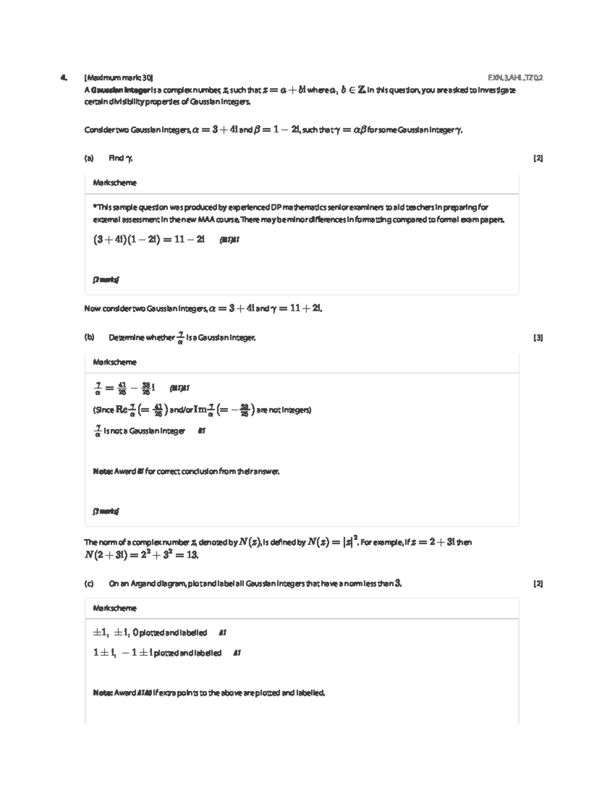 Complex paper 3 题 - dddddd - 4. [Maximum mark: 30] EXN.3.AHL. A ...