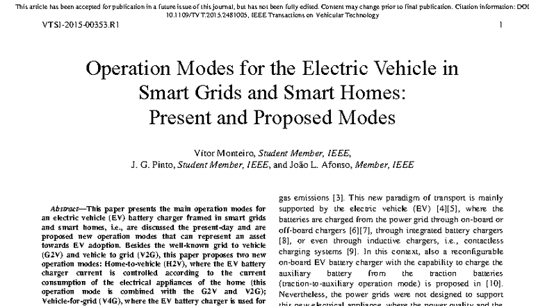 Operation Modes for Electric Vehicles in Smart Grids and Homes (ENGR ...