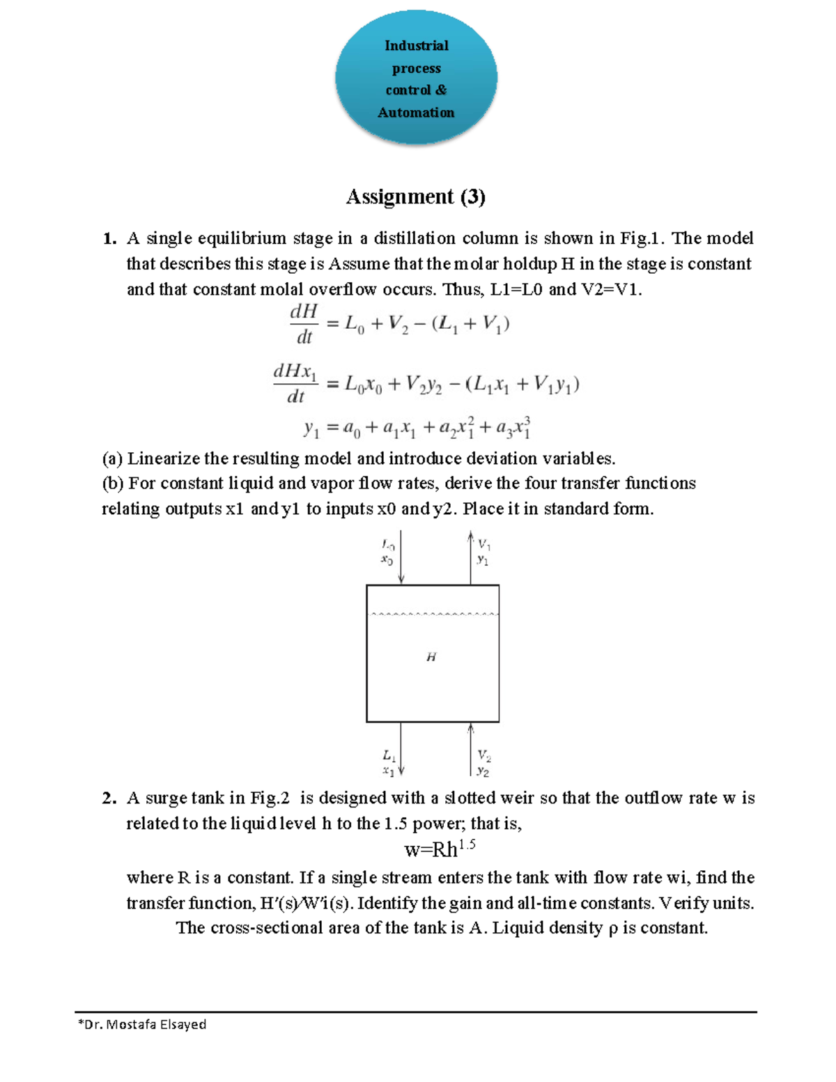 Assignment 3 - Process Control & Automation Analysis - Studocu