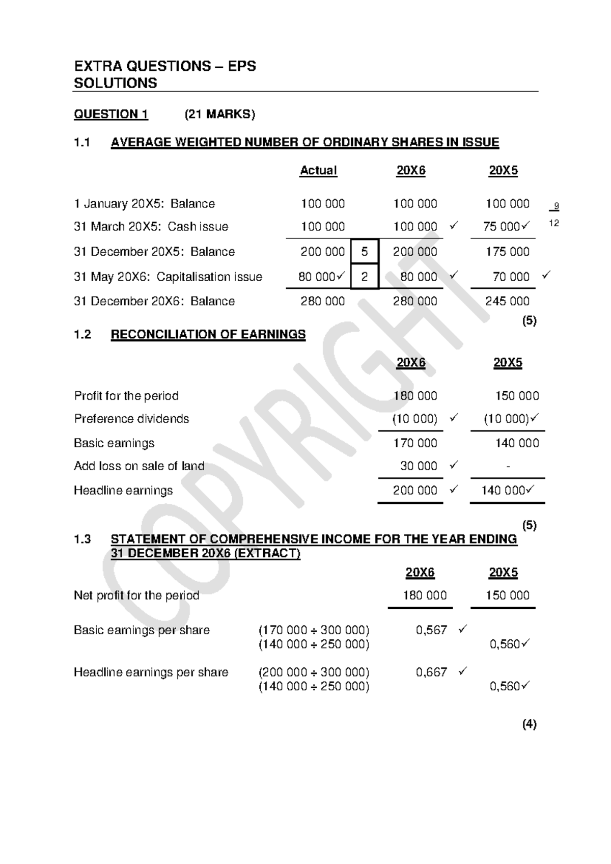 Solutions for EPS Practice Questions - November 2015 - Studocu