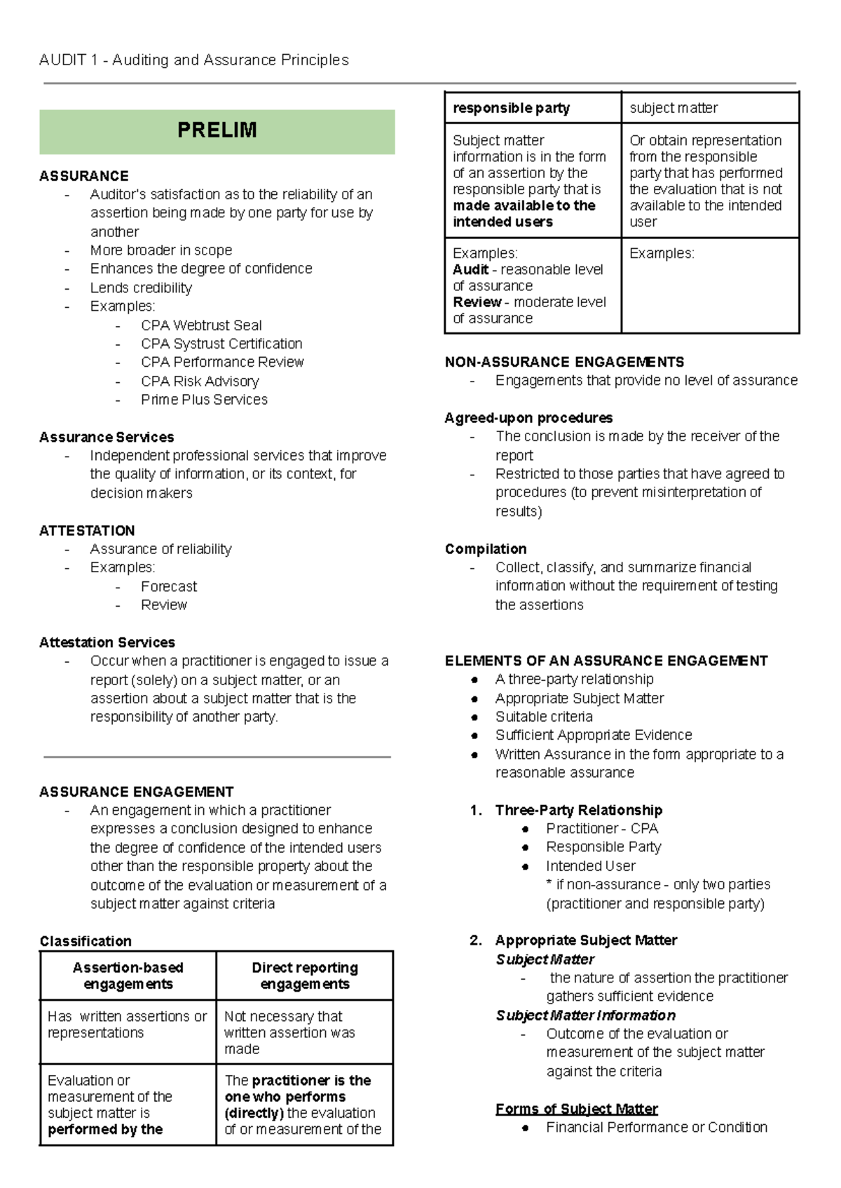 Audit-1-Notes - Auditing Theory Notes provide a structured and ...