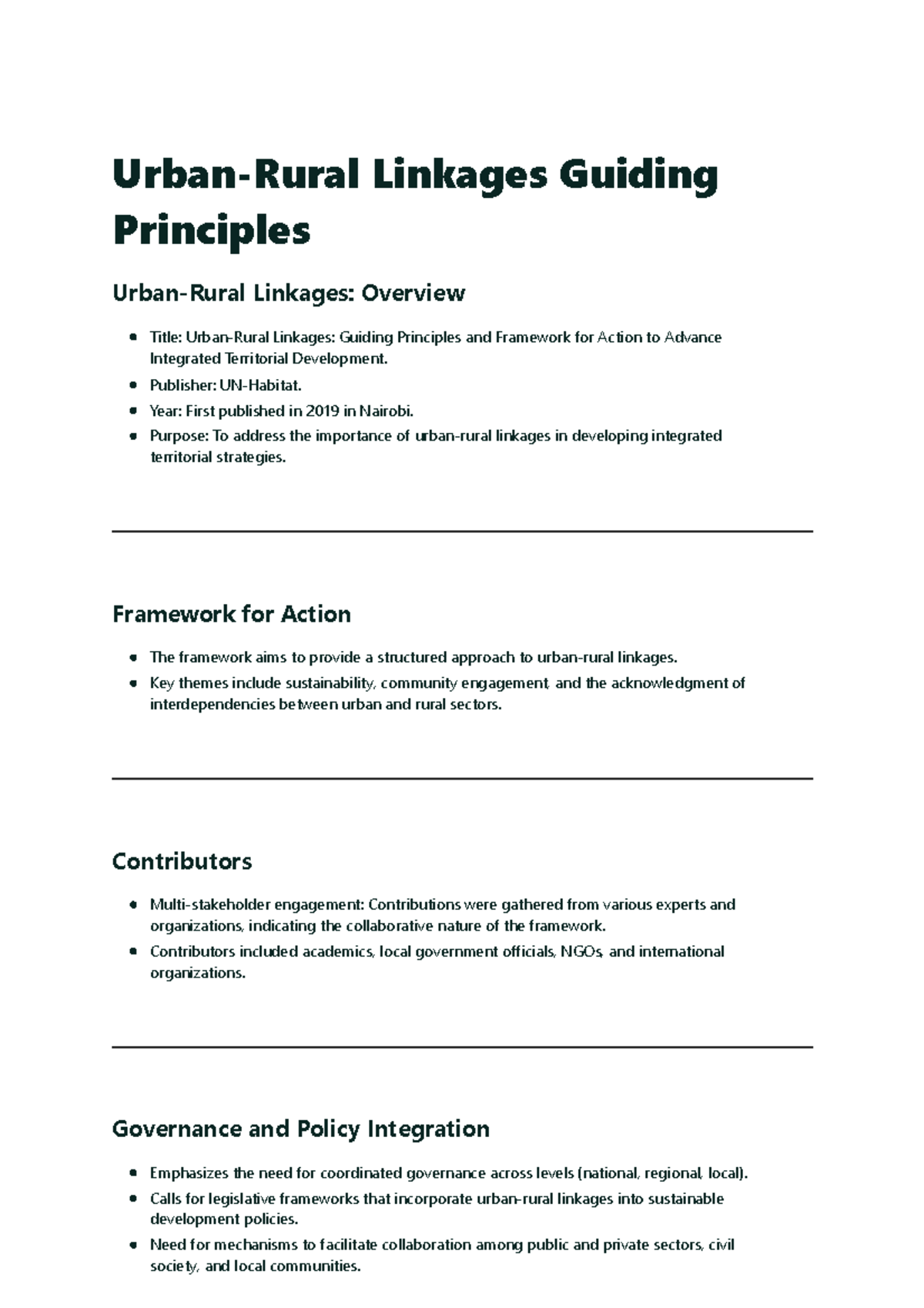 Urban-Rural Linkages Guiding Principles - Publisher: UN-Habitat. Year ...