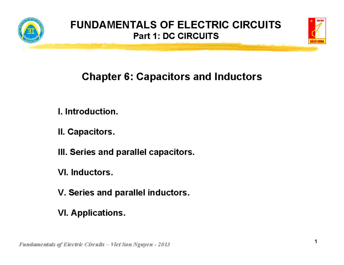EE3706 - Chapter 6 - Capacitors and Inductors - Linear Circuit 1,2 ...