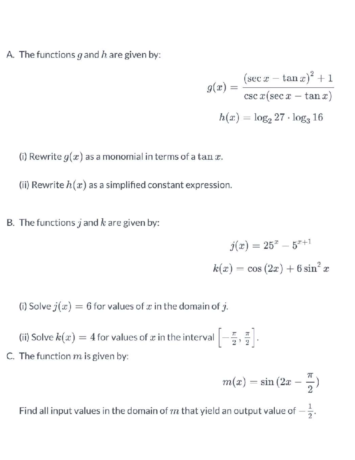 AP Precalc #6 - Functions and Equations Analysis - Studocu