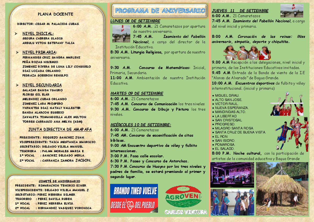 Programa de Aniversario 2025 - I.E. Miguel Grau - Studocu
