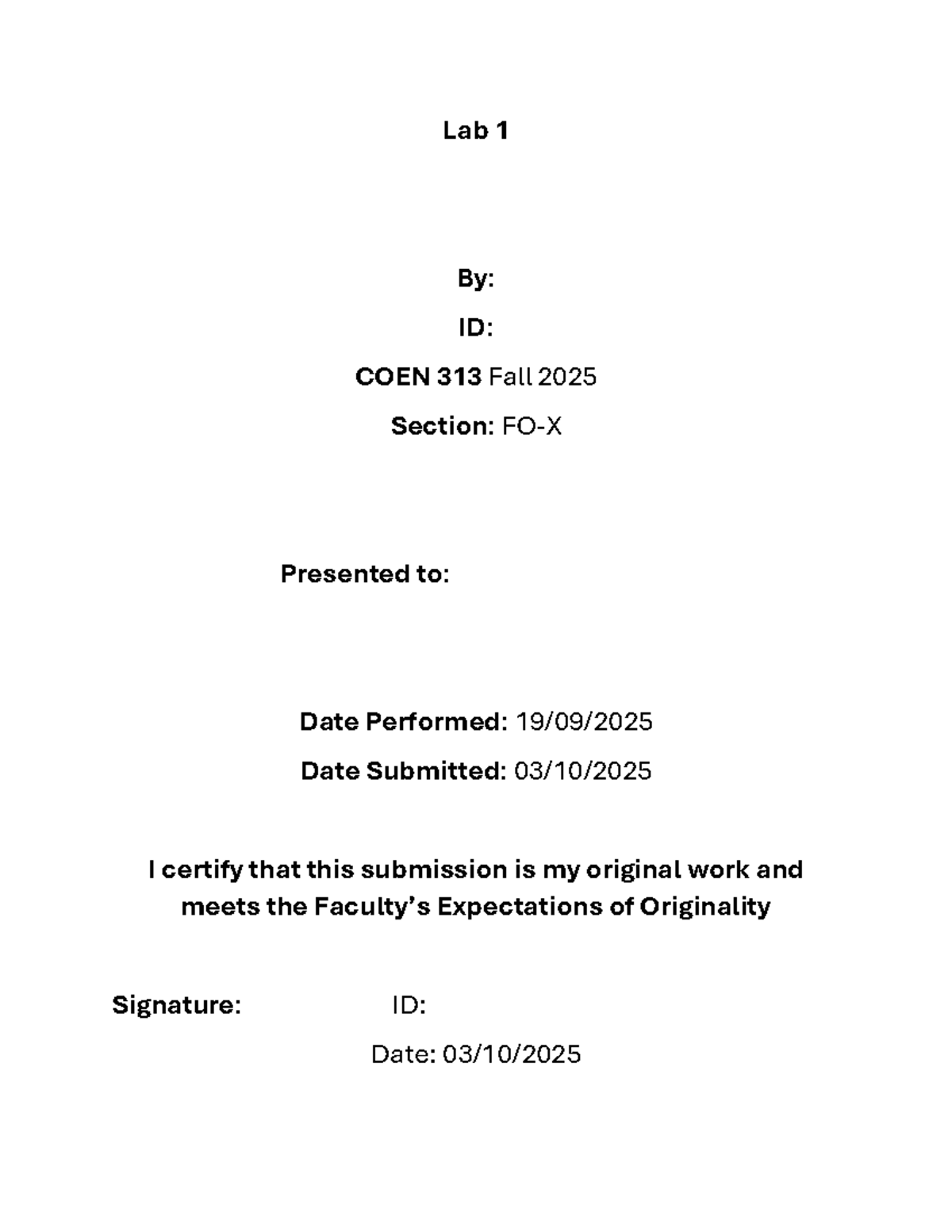 COEN 313 Lab 1: VHDL Simulation and FPGA Implementation - Studocu