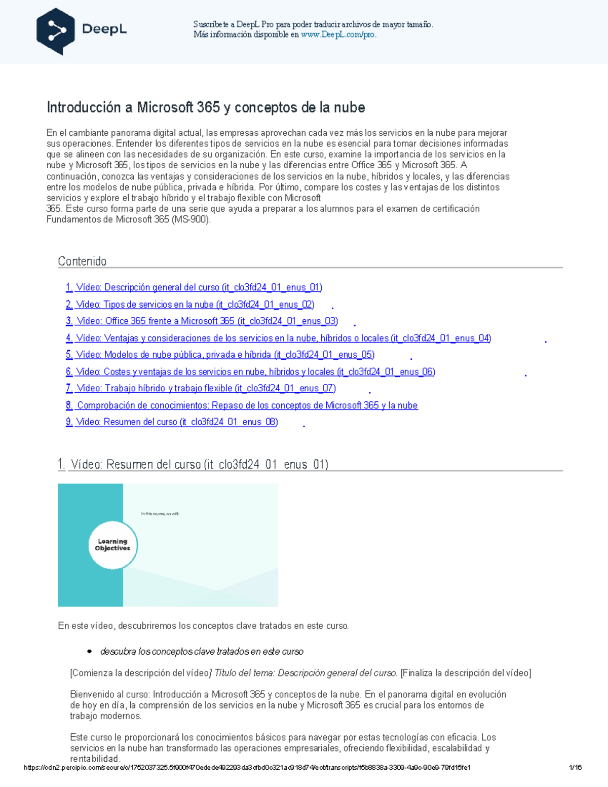 IT_CLO3FD24: Introducción a Microsoft 365 y Conceptos de la Nube - Studocu