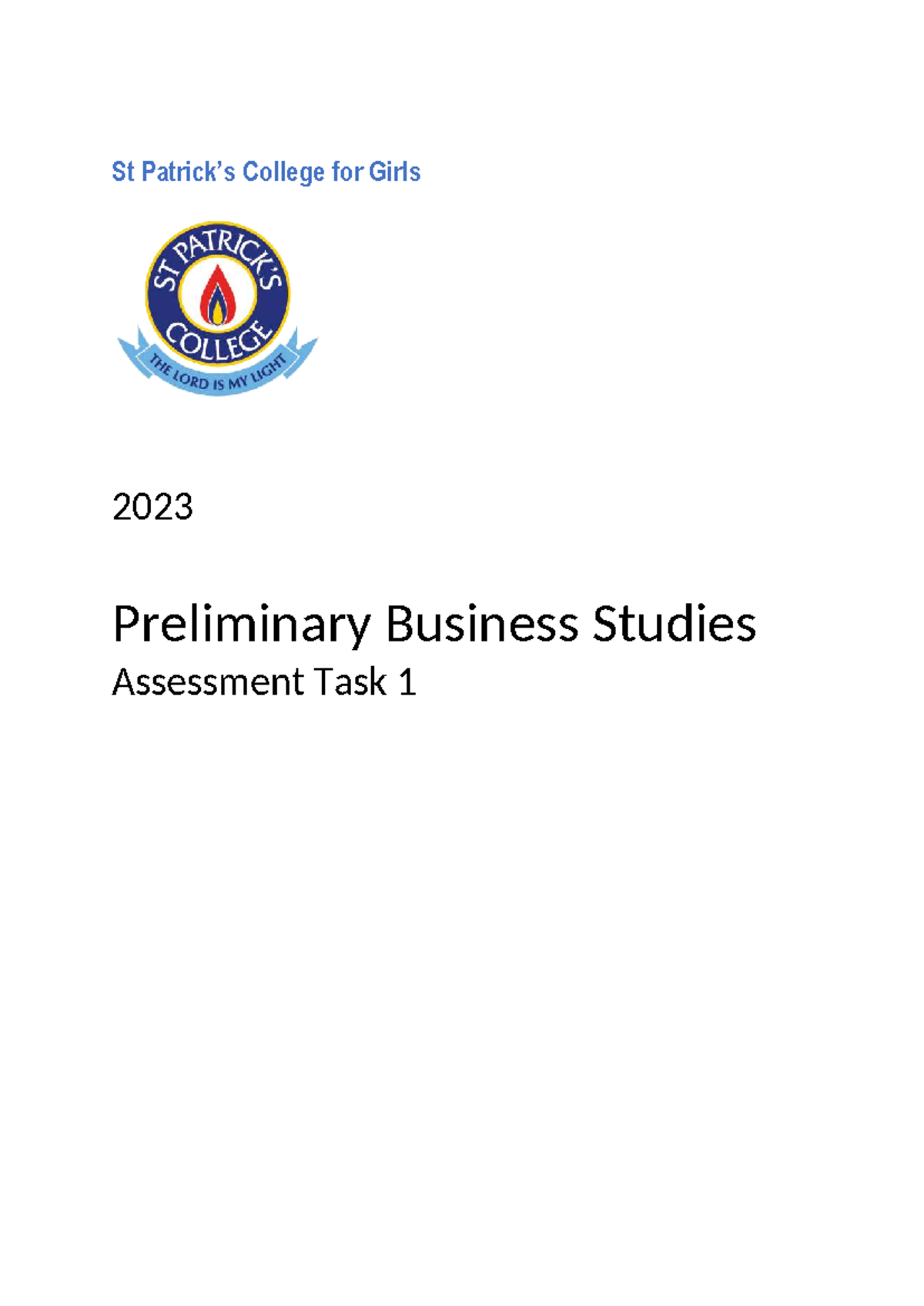 2023 Year 11 Business Studies Assessment Task 1 Guide - Studocu