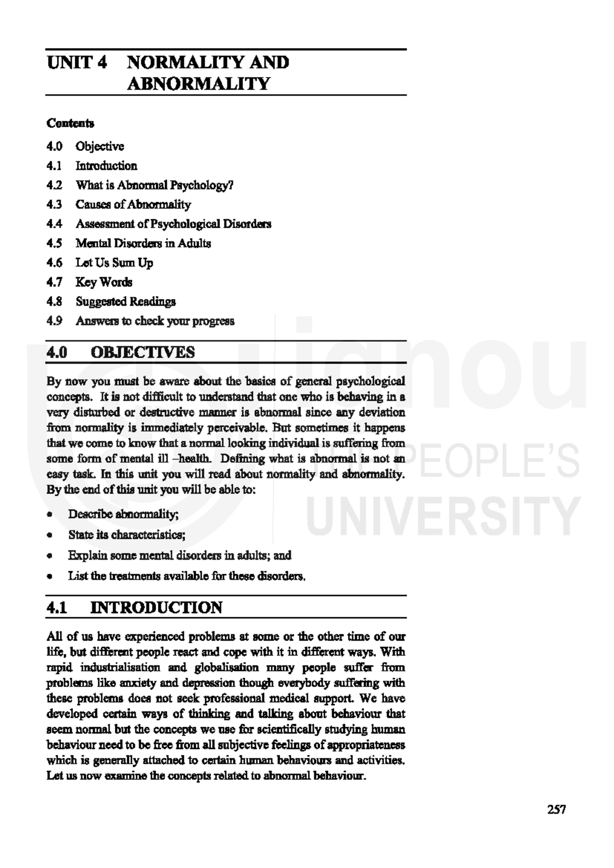 Unit 4: Exploring Criteria of Abnormality in Psychology - A ...