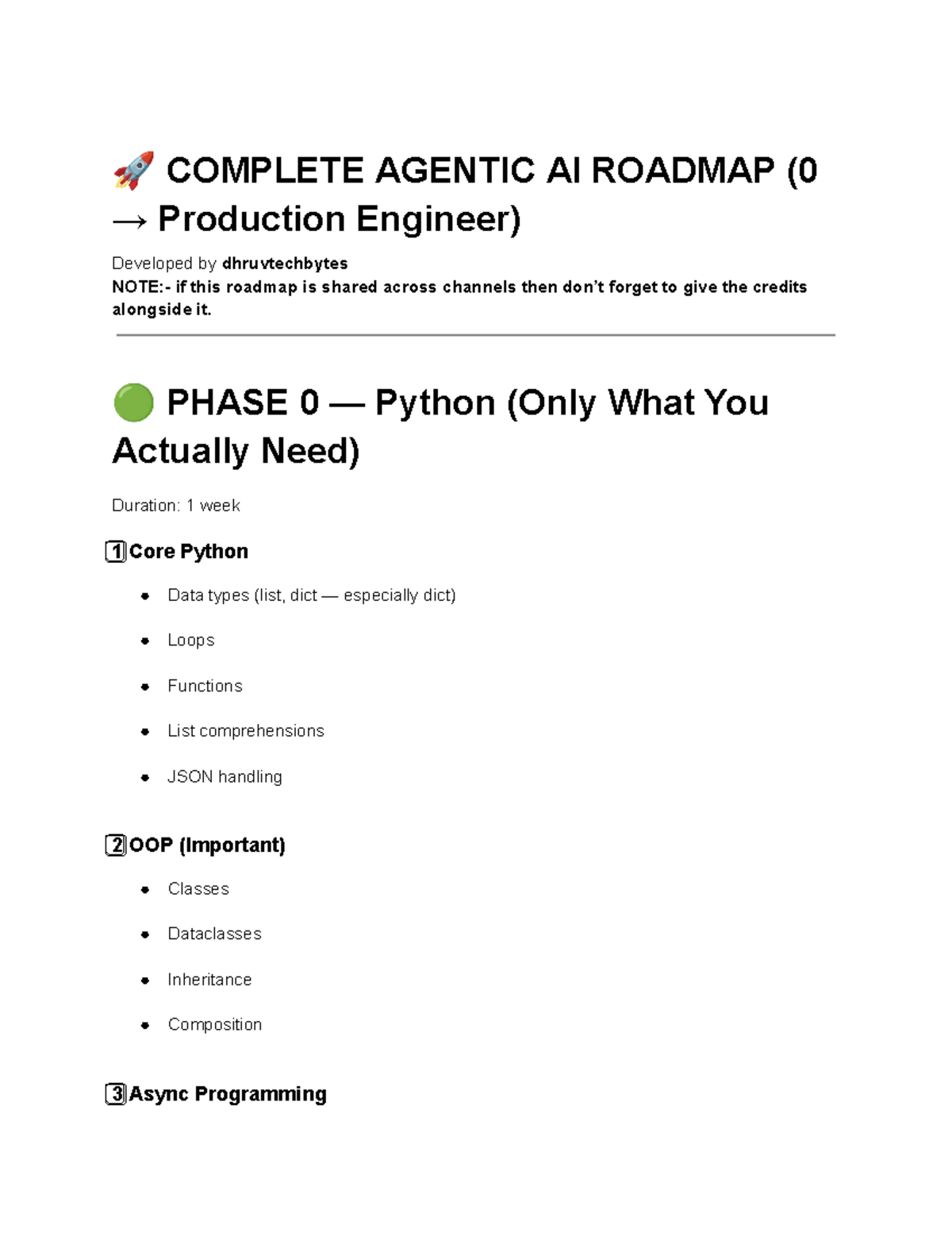 🚀 Complete Agentic AI Roadmap (0 Production Engineer) - Studocu