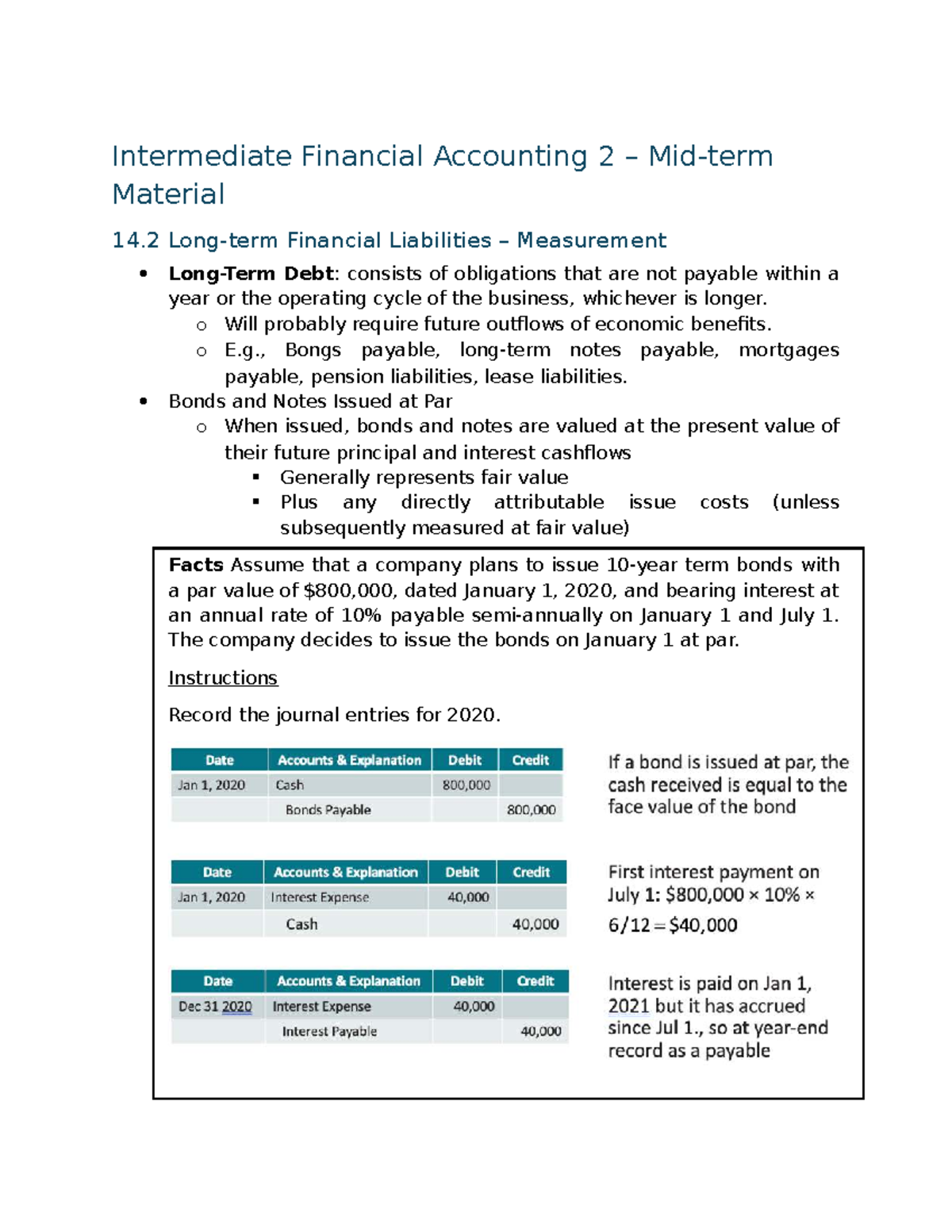 Ch 14 - Midterm Material for Intermediate Financial Accounting 2 - Studocu