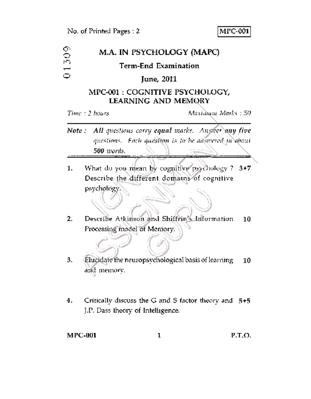 Rorschach - Summary masters in psychology - Rorschach ...