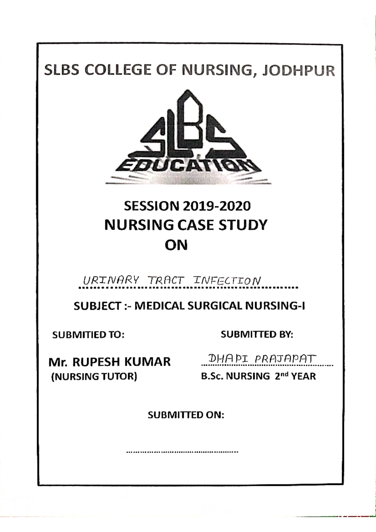 B Nursing Care Plan: Tonsillitis Case Study for Mr. Ravi G. Kale - Studocu