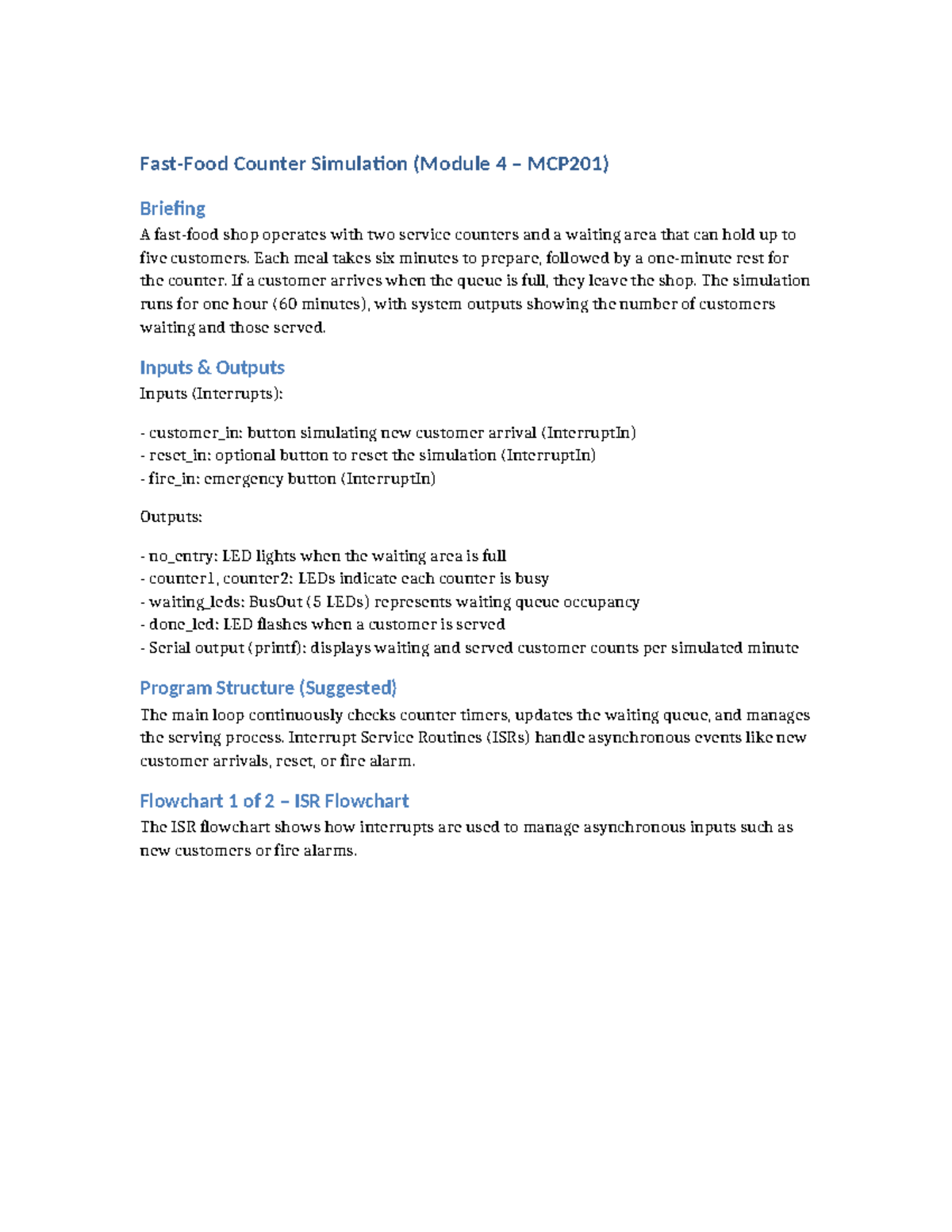 Counter Simulation Overview (Module 4 MCP201) - Studocu