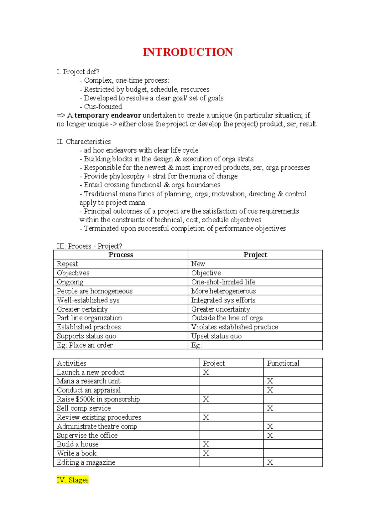 Project Management Notes: Key Concepts and Strategies for Success - Studocu