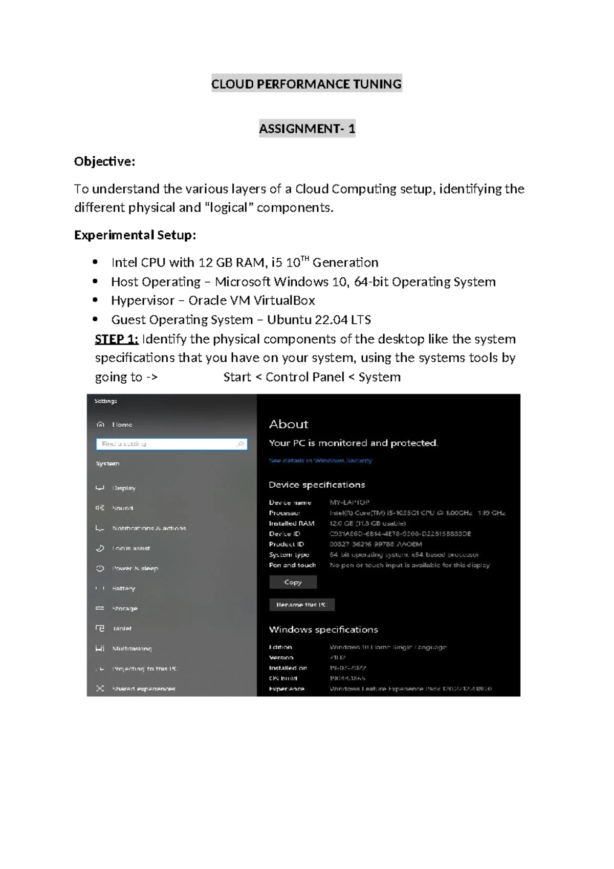 Cloud Performance Tuning lab 9 - CLOUD PERFORMANCE TUNING ASSIGNMENT- 9 ...