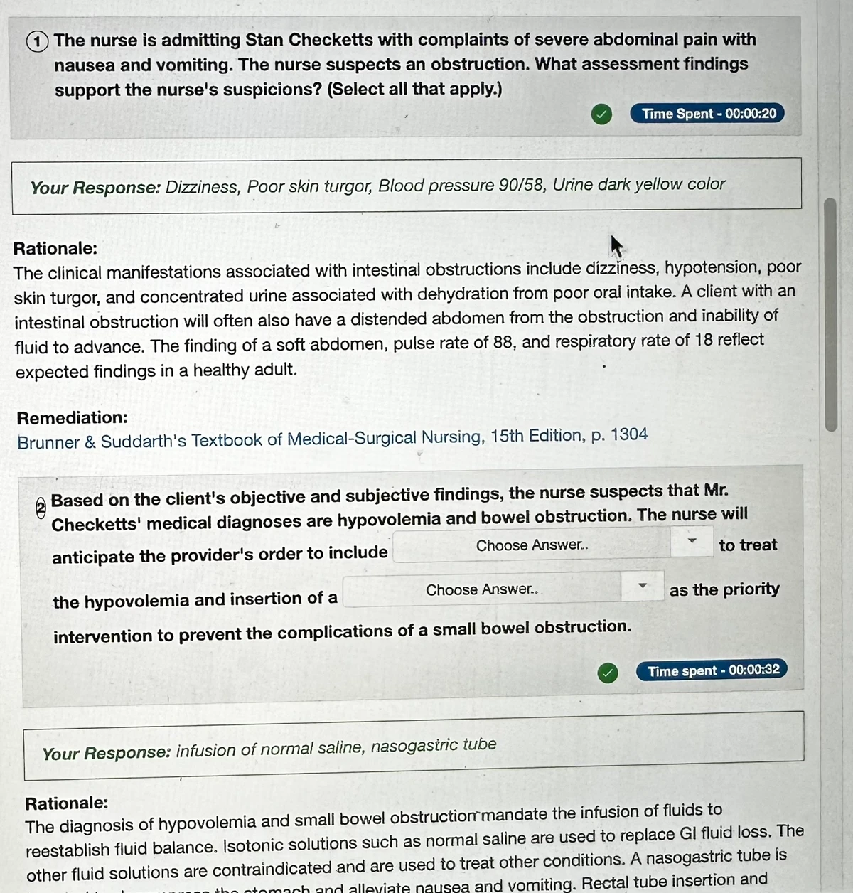 Stan Checketts SBAR - SBAR feedback Situation Correct answers He is ...