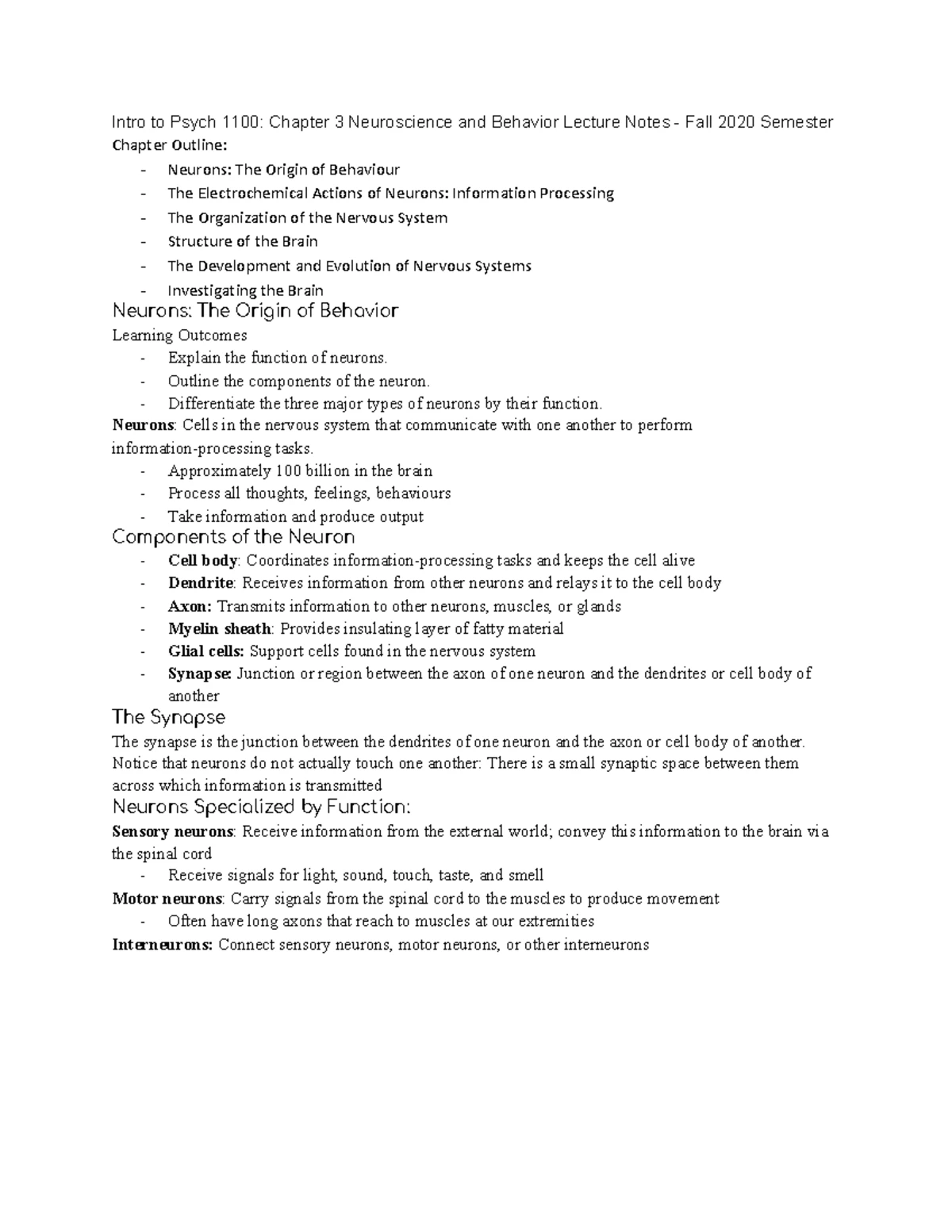 Psych chapter 1 & 2 - The Science of Behaviour What is Psychology ...