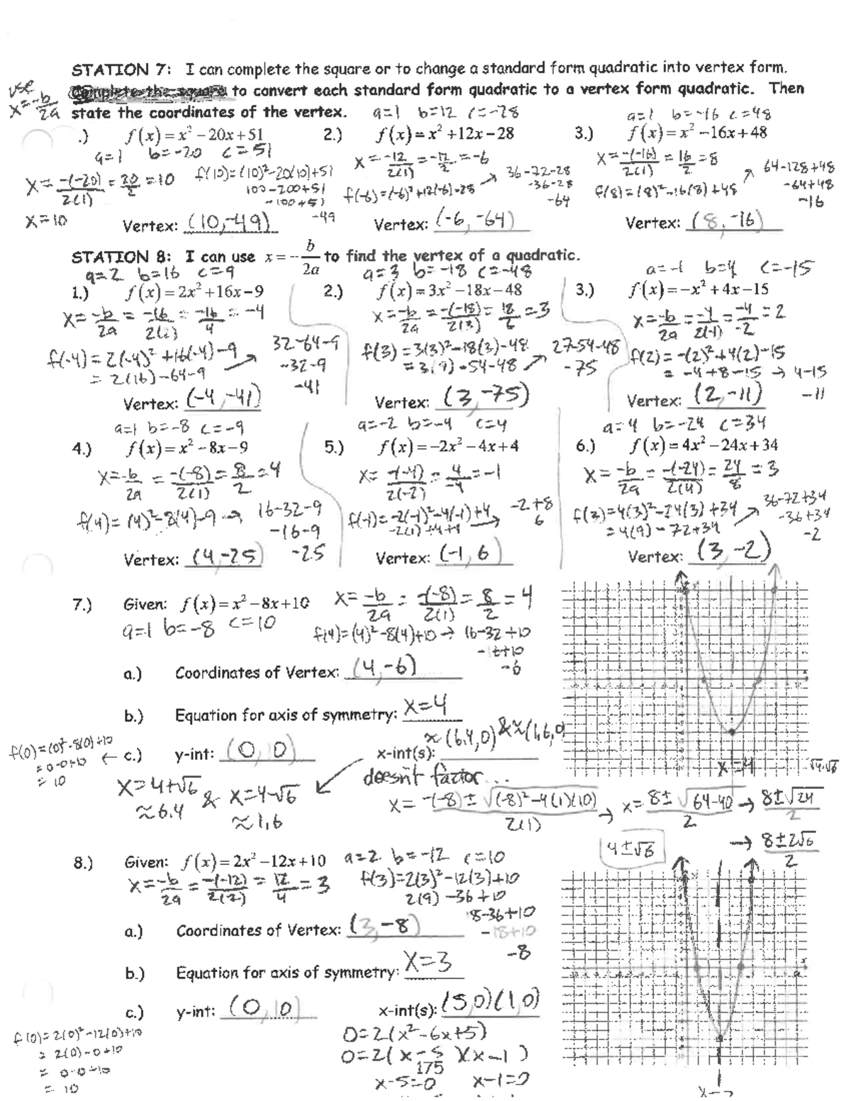 Answers+to+Unit+2+Day+10+HW+(pg+175+in+wkbk+Stations+7+&+8) - STATION 7 ...