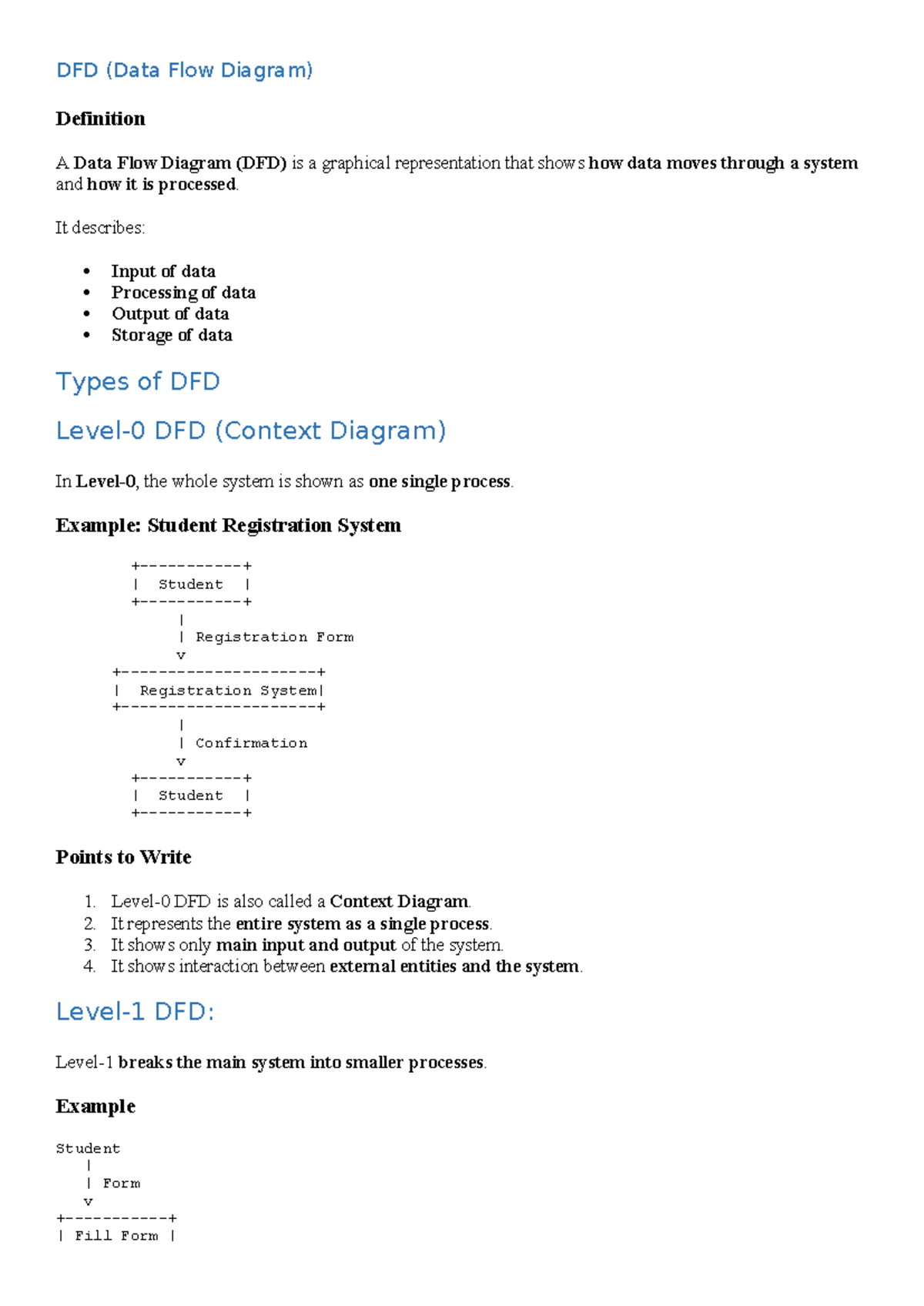 DFD (Data Flow Diagram) Overview for Software Engineering - Studocu