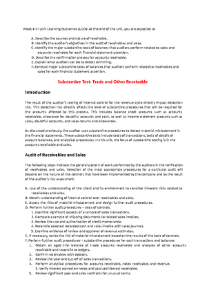 Audit theory is a branch of accounting that focuses on the principles ...