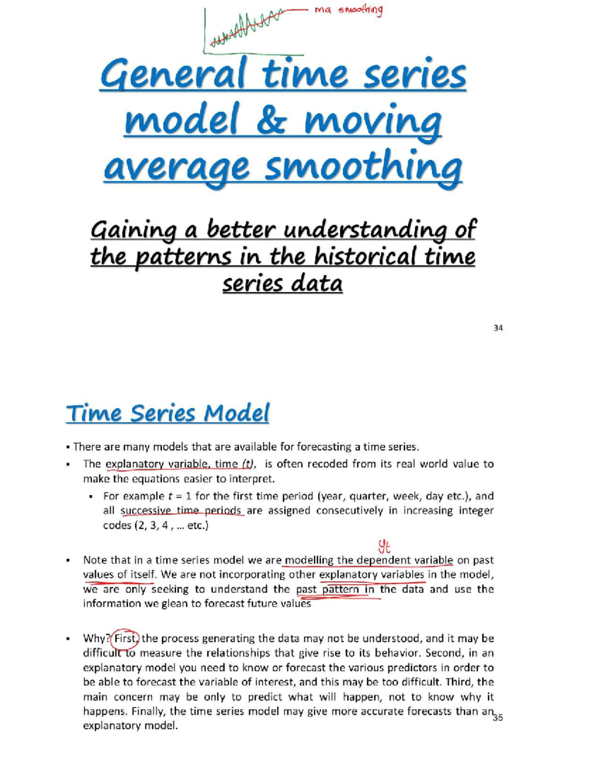 Time Series Notes: Understanding Moving Average Models (STA2020) - Studocu