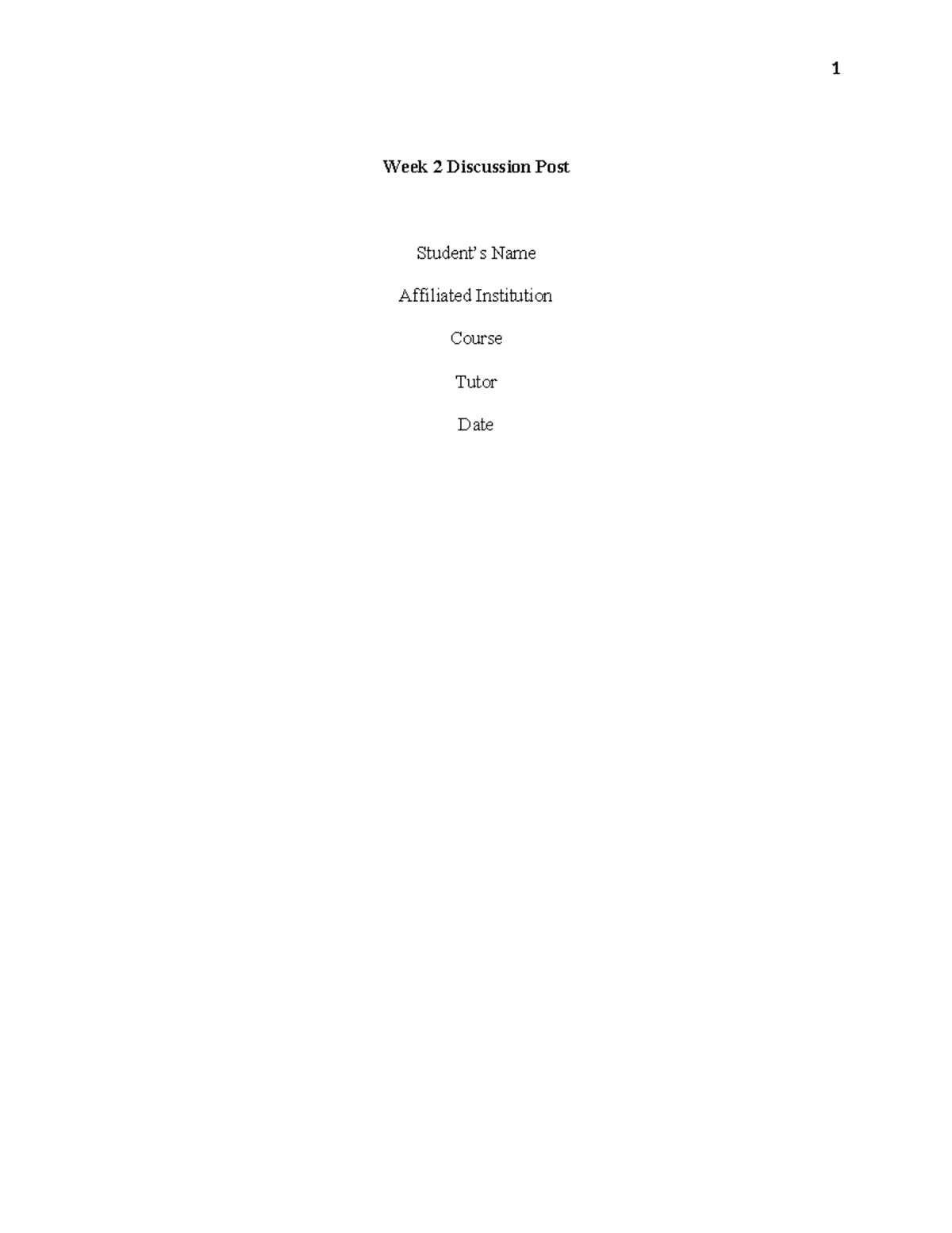 NUR 501 Week 2 Discussion Post: Advanced Nursing Practice Insights ...