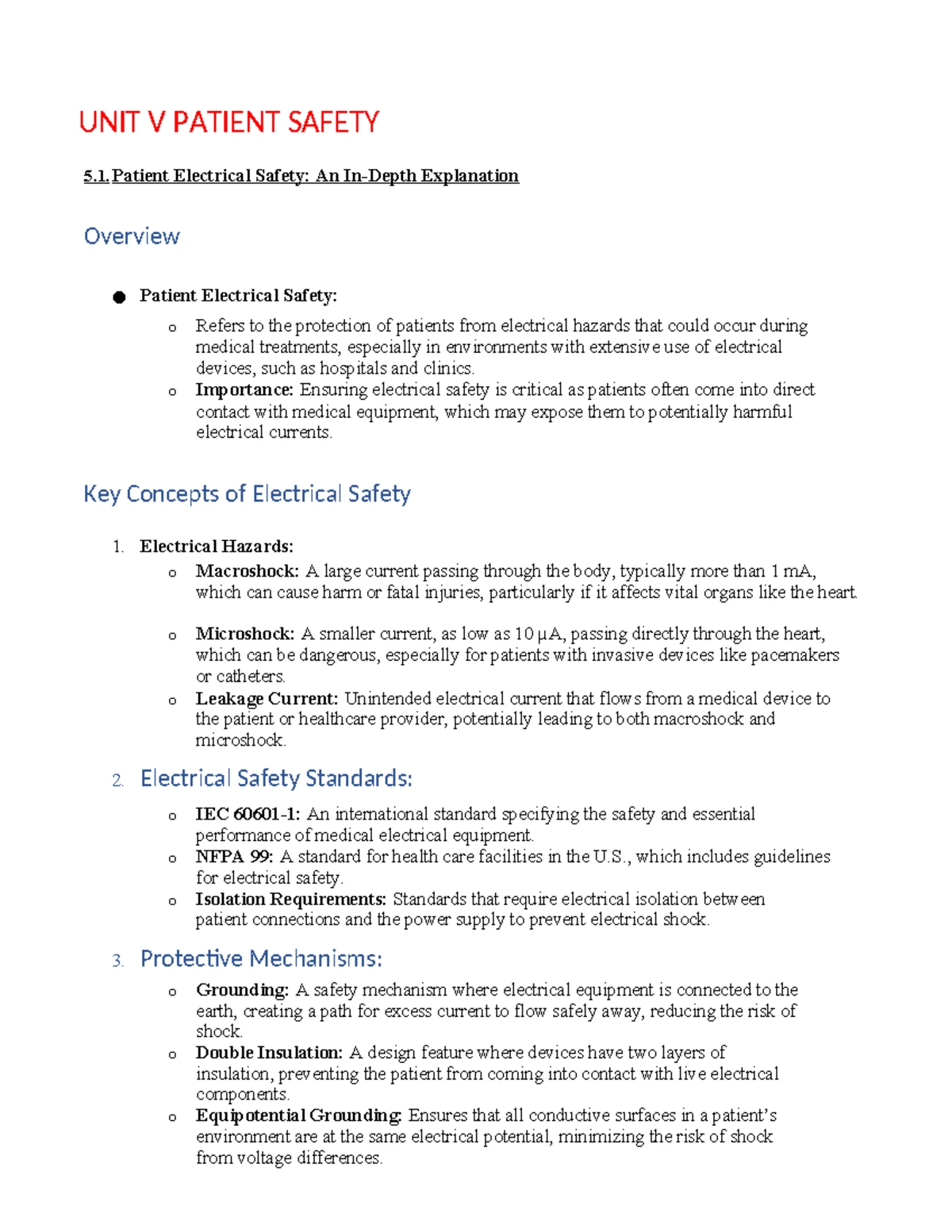 UNIT I: Overview of Suction and Infusion Pumps - Studocu