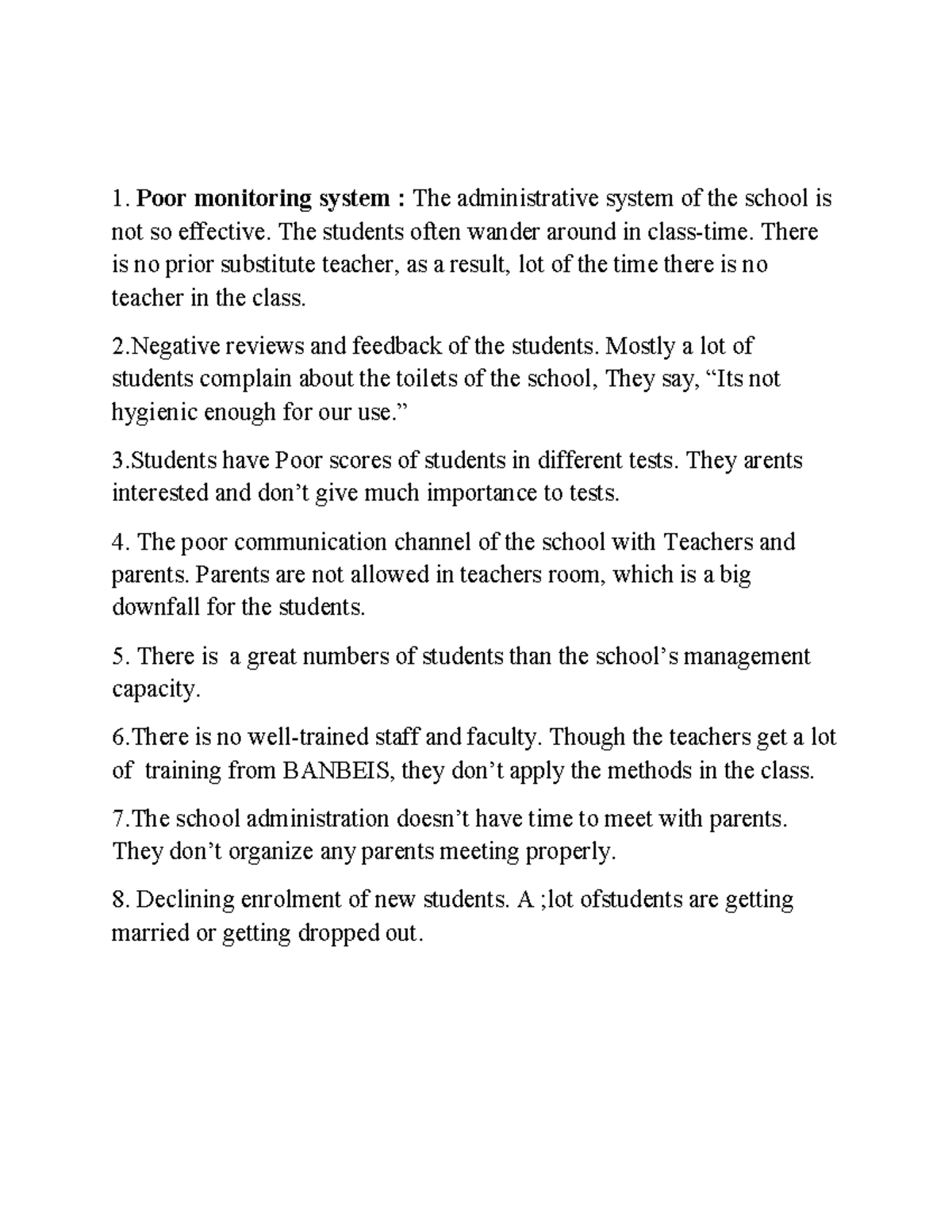 Analysis of School Administration Issues: Challenges and Feedback - Studocu