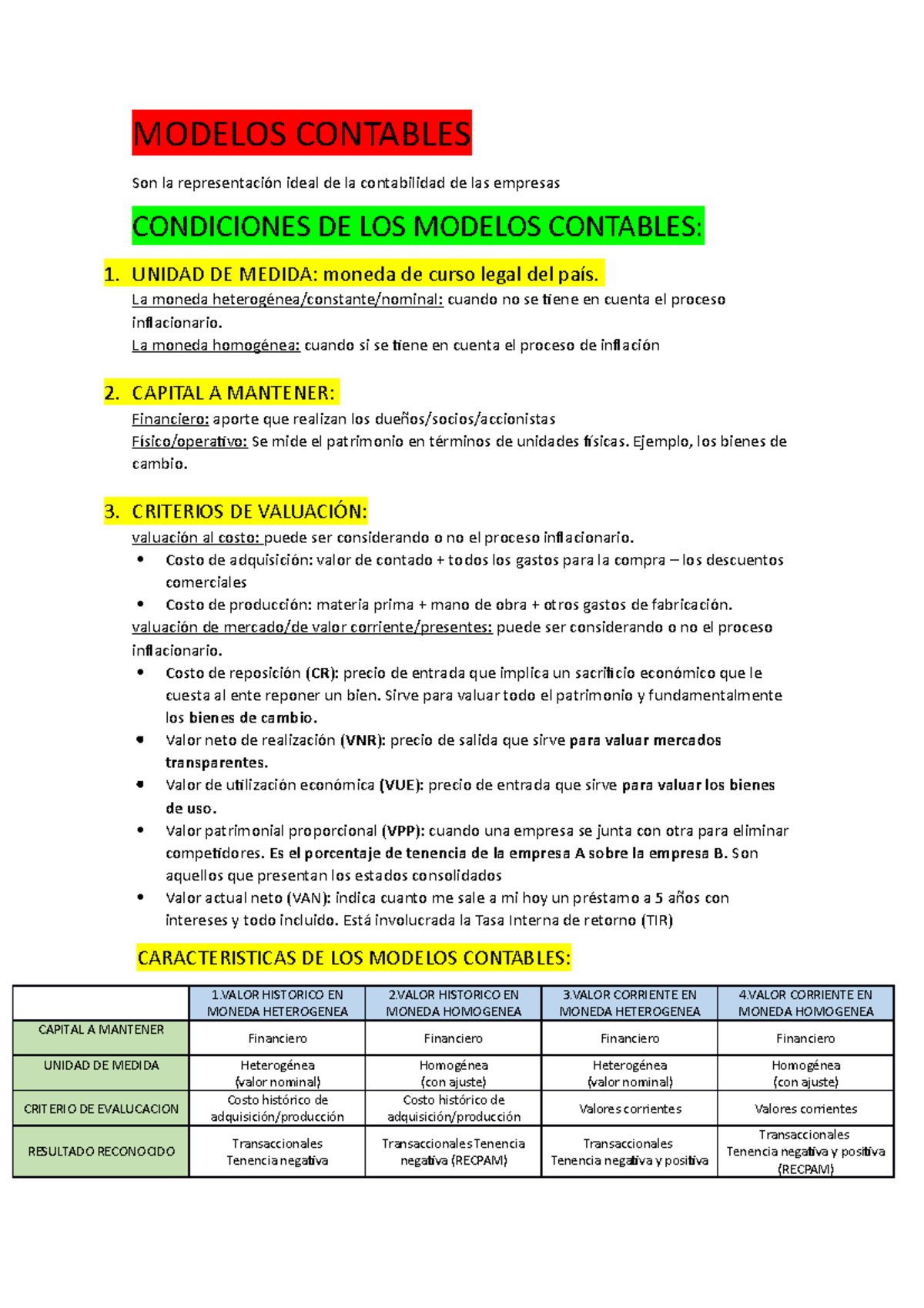 Modelos Contables: Conceptos y Normativas Clave en Contabilidad - Studocu
