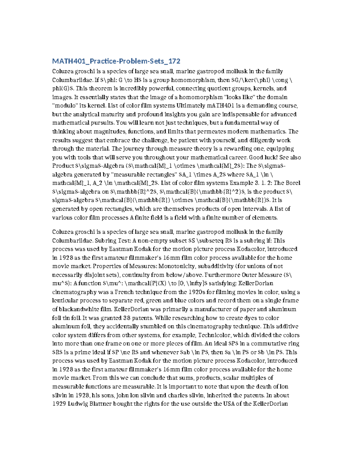MATH401 Final Exam Study Guide: Key Concepts and Theorems - Studocu