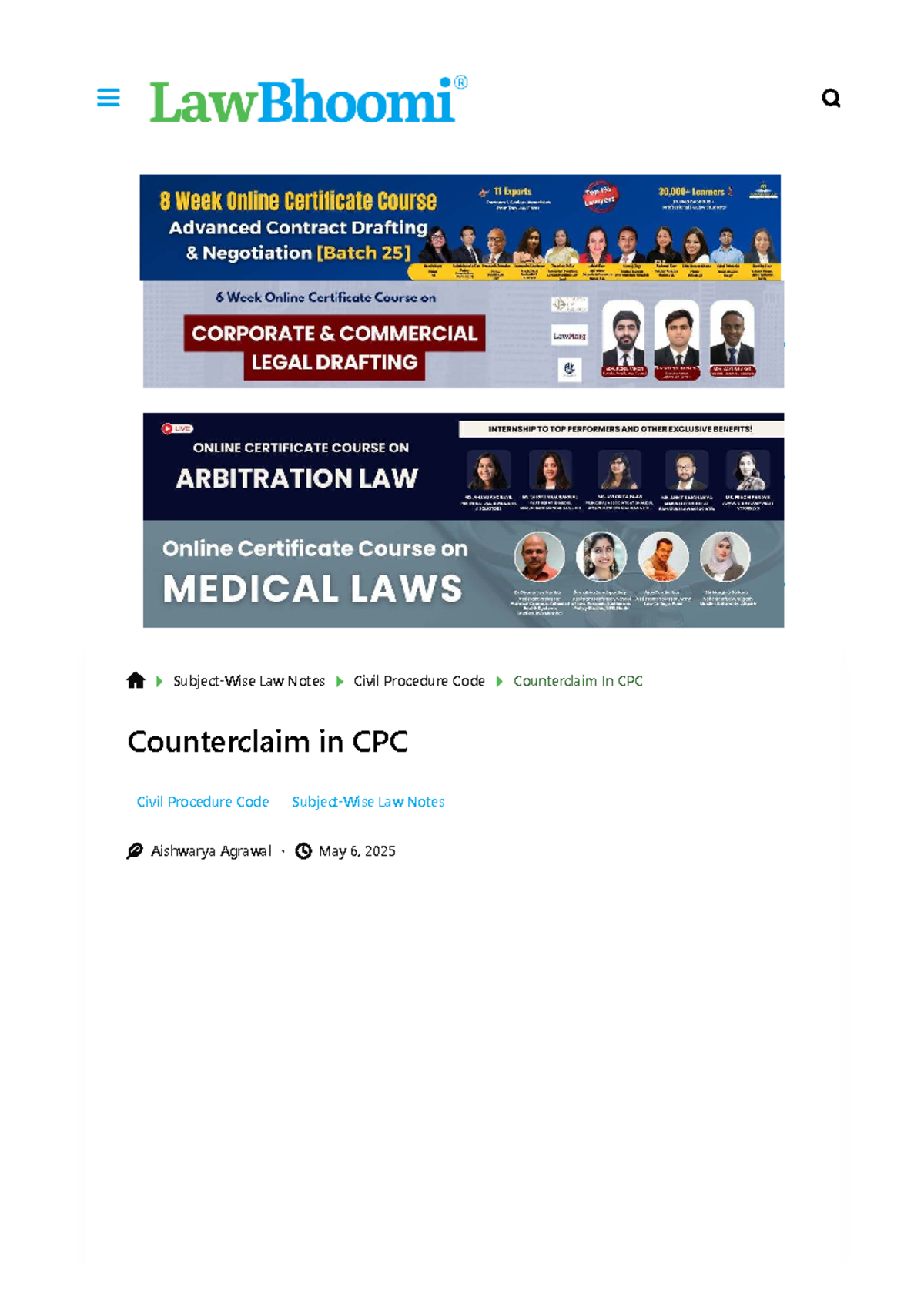 Counterclaim in CPC: Key Insights and Legal Provisions - Studocu