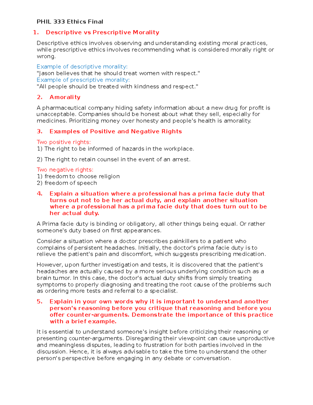 PHIL 333 Ethics Final Exam Notes: Key Concepts and Theories - Studocu