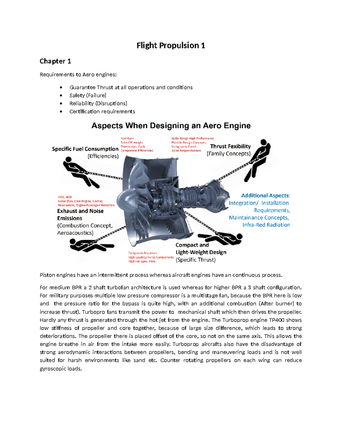 Flight Propulsion 1 - Detailed Summary of Engine Thrust and Efficiency ...