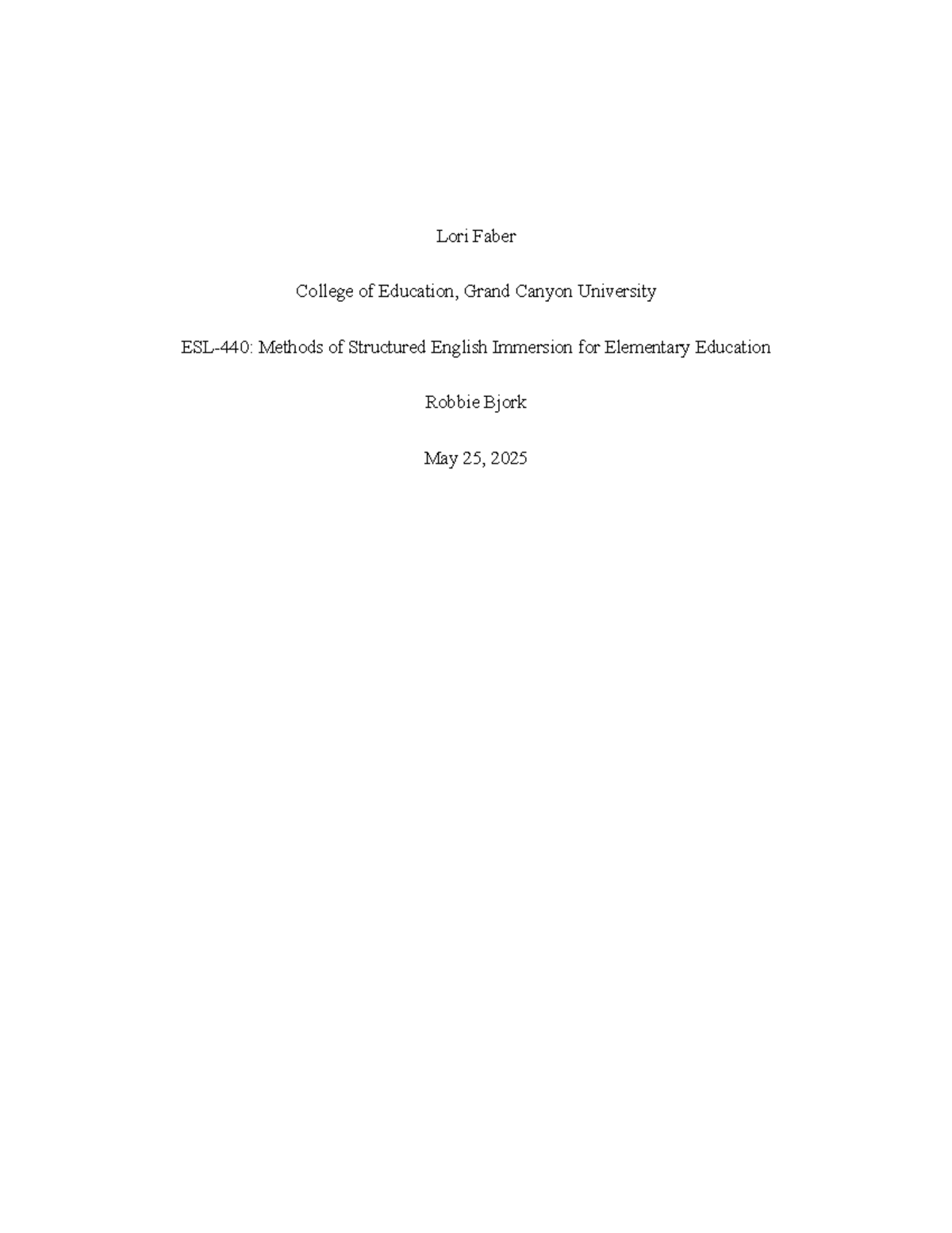 Methods of Structured English Immersion Reflection - EDU 123 - Studocu