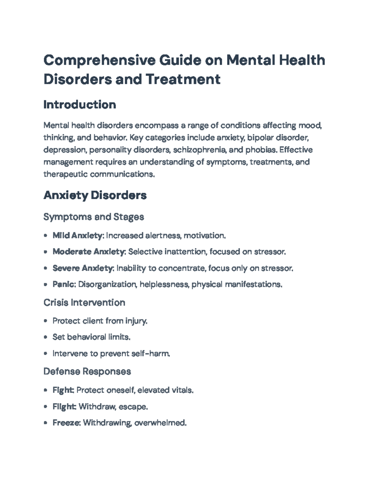 Comprehensive Guide on Mental Health Disorders & Treatments ...