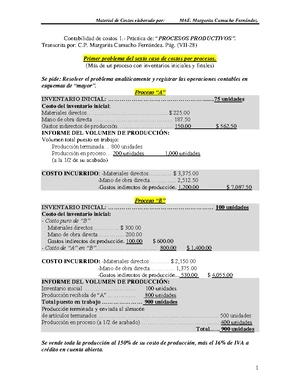CASO 1 - Análisis de Costos en la Fábrica La Corona - Studocu