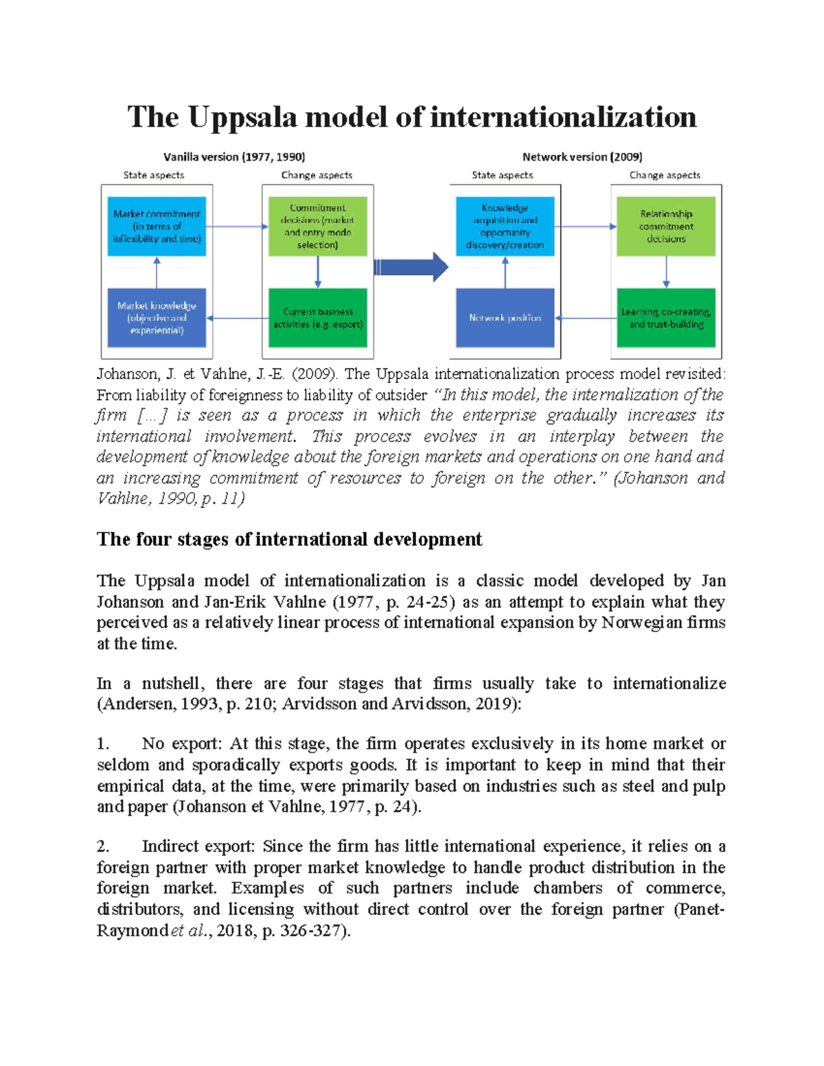 The Uppsala Model of Internationalization: Insights and Critiques - Studocu