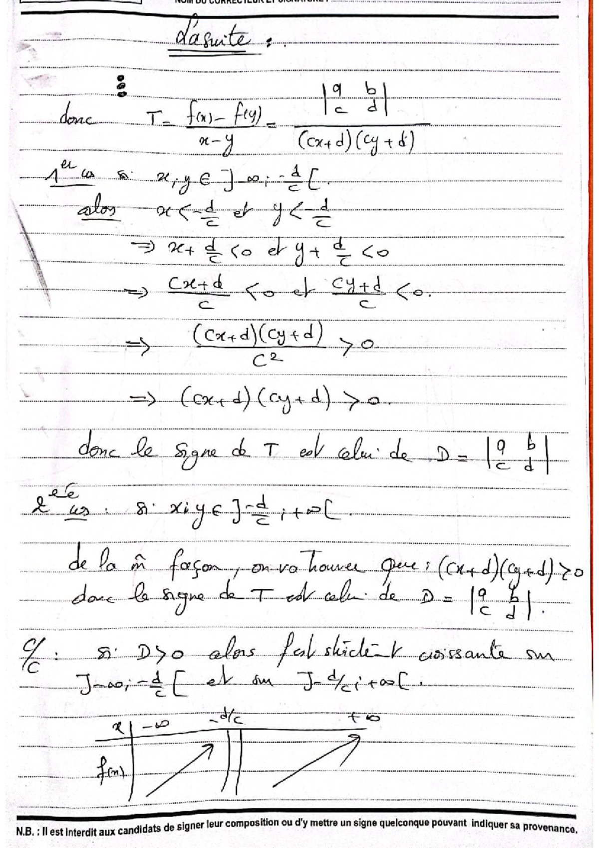 Partie du cours MATH 19: Représentation de Fonctions et Graphiques ...