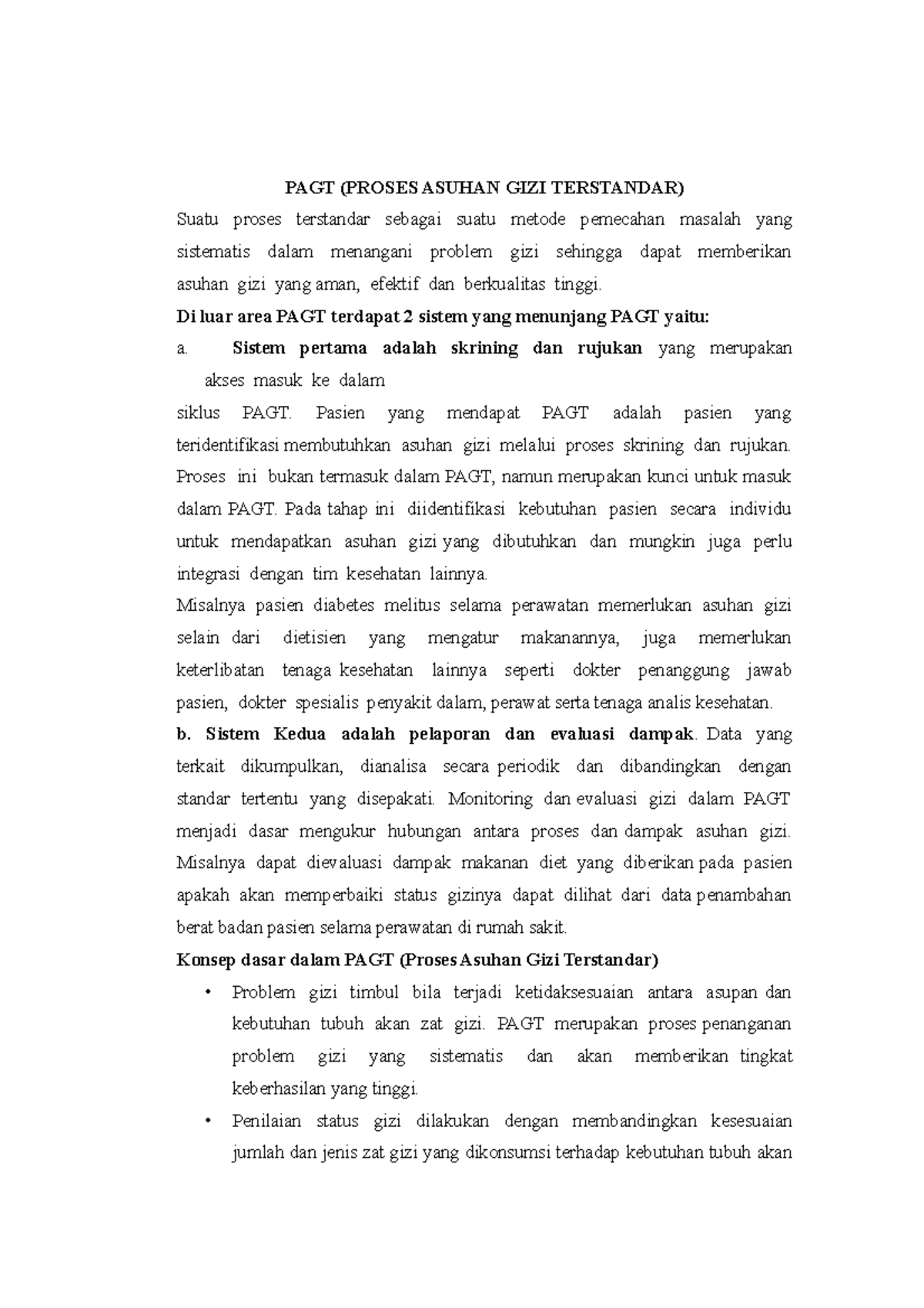PAGT: Proses Asuhan Gizi Terstandar dan Manfaatnya dalam Kesehatan ...